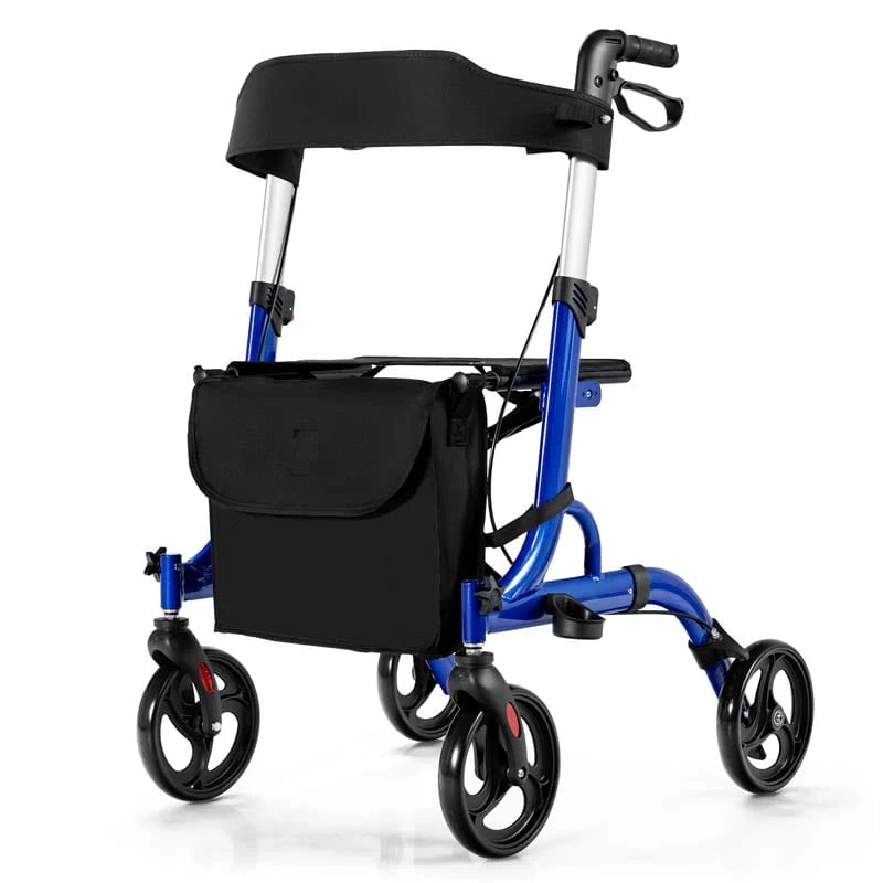 2 in 1 Folding Rollator Walker with Seat & 8