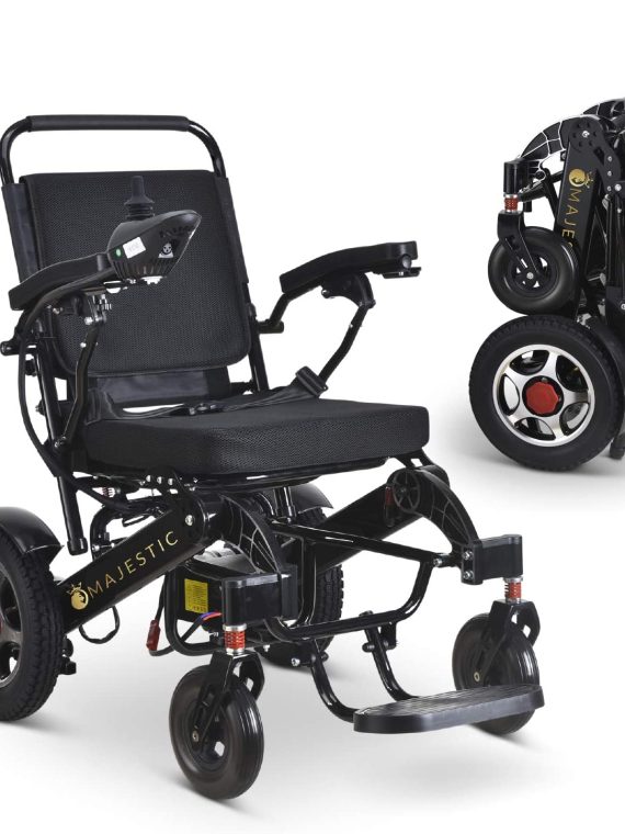 2020 Model Wide Seats Fold & Travel Lightweight Wheelchair Motor Motorized Wheelchairs Electric Silla De Ruedas Power Wheelchair Power Scooter Aviation Travel Safe Heavy Duty Mobility Aids Chair