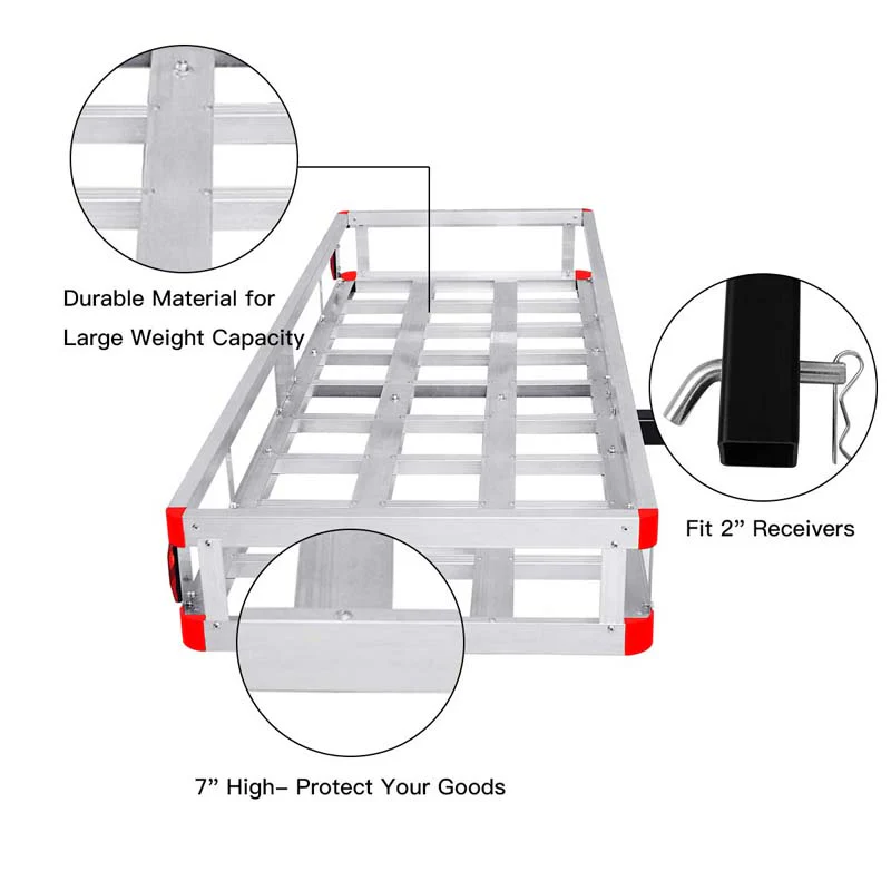 500LBS Capacity Hitch Cargo Carrier Fits 2