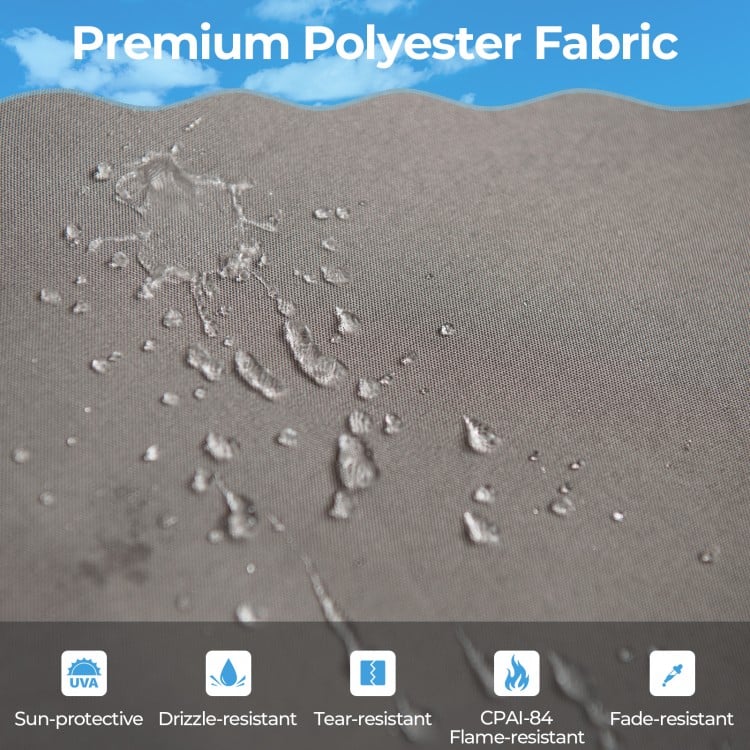 10 x 10 Feet Outdoor Pergola with Retractable Canopy and Metal Columns