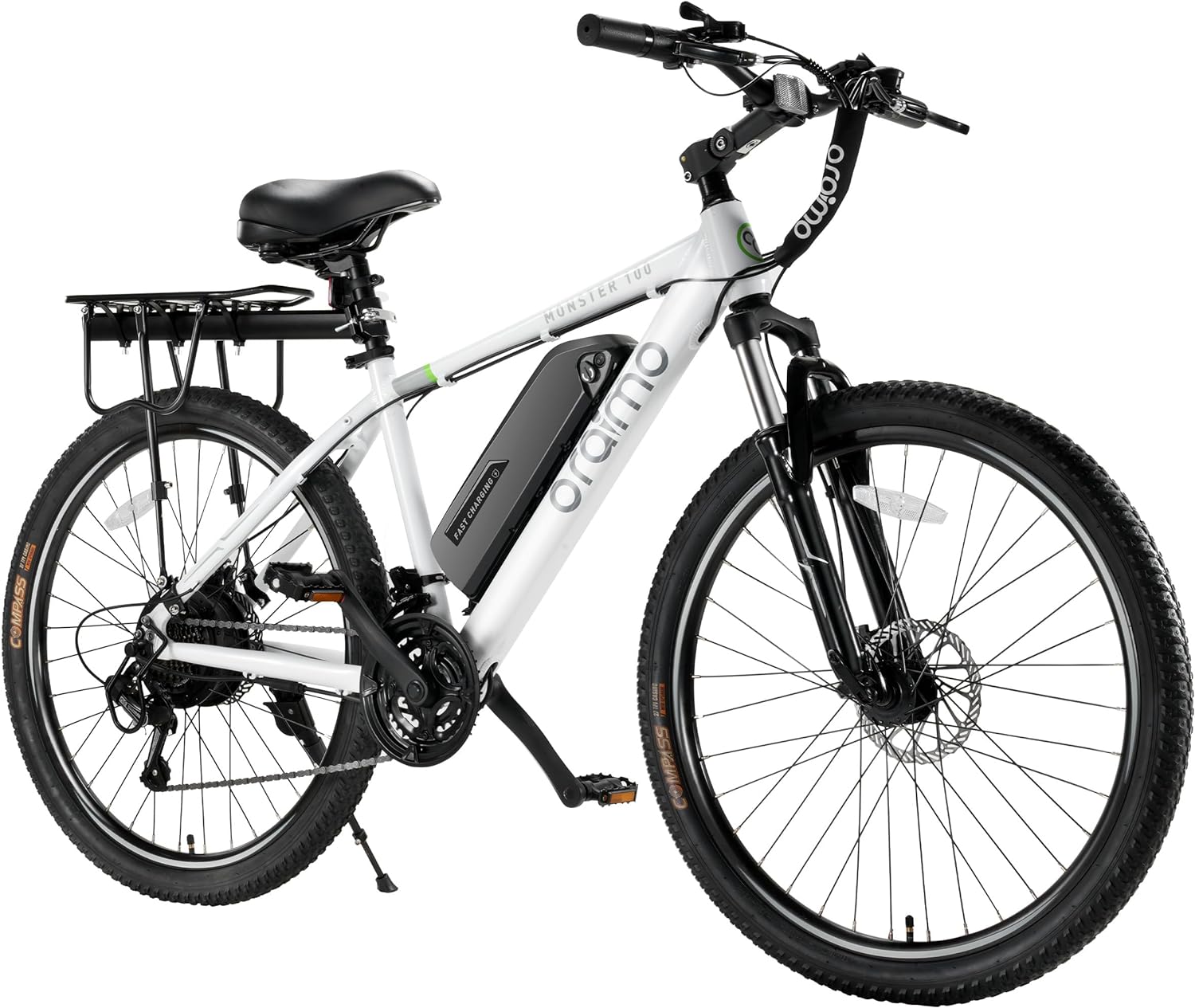 Adult Electric Bike, 350W BAFANG Motor (500W Peak), 4A 3H Fast Charging, 468Wh Li-Ion Battery, 21 Speed Gears, Air Saddle, 45 Miles 20 MPH 26