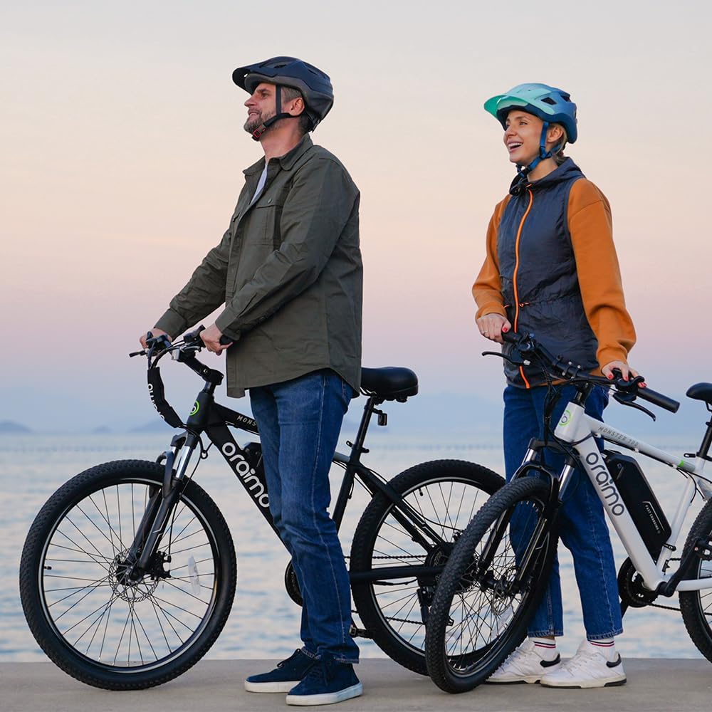 Adult Electric Bike, 350W BAFANG Motor (500W Peak), 4A 3H Fast Charging, 468Wh Li-Ion Battery, 21 Speed Gears, Air Saddle, 45 Miles 20 MPH 26