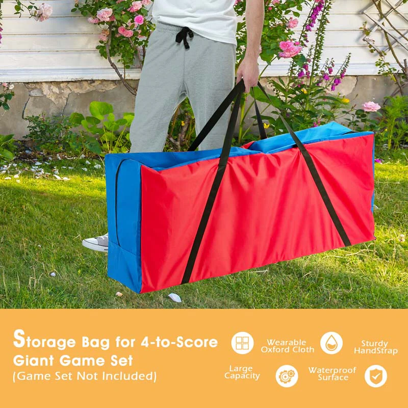 Giant 4-In-A-Row, Jumbo 4-to-Score Giant Game Set with 42 Jumbo Rings & Quick-Release Slider