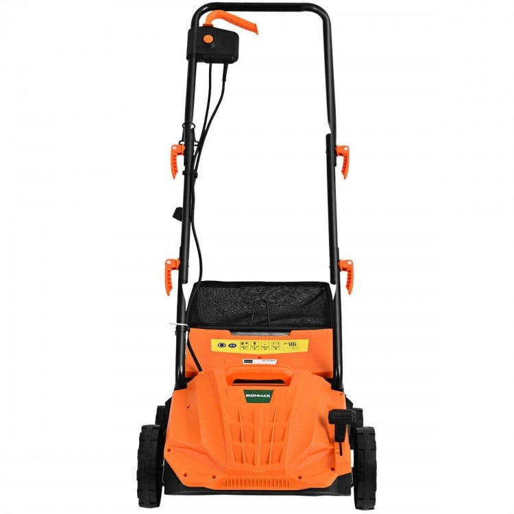 13 Inch 12 Amp Electric Scarifier with Collection Bag and Removable Blades