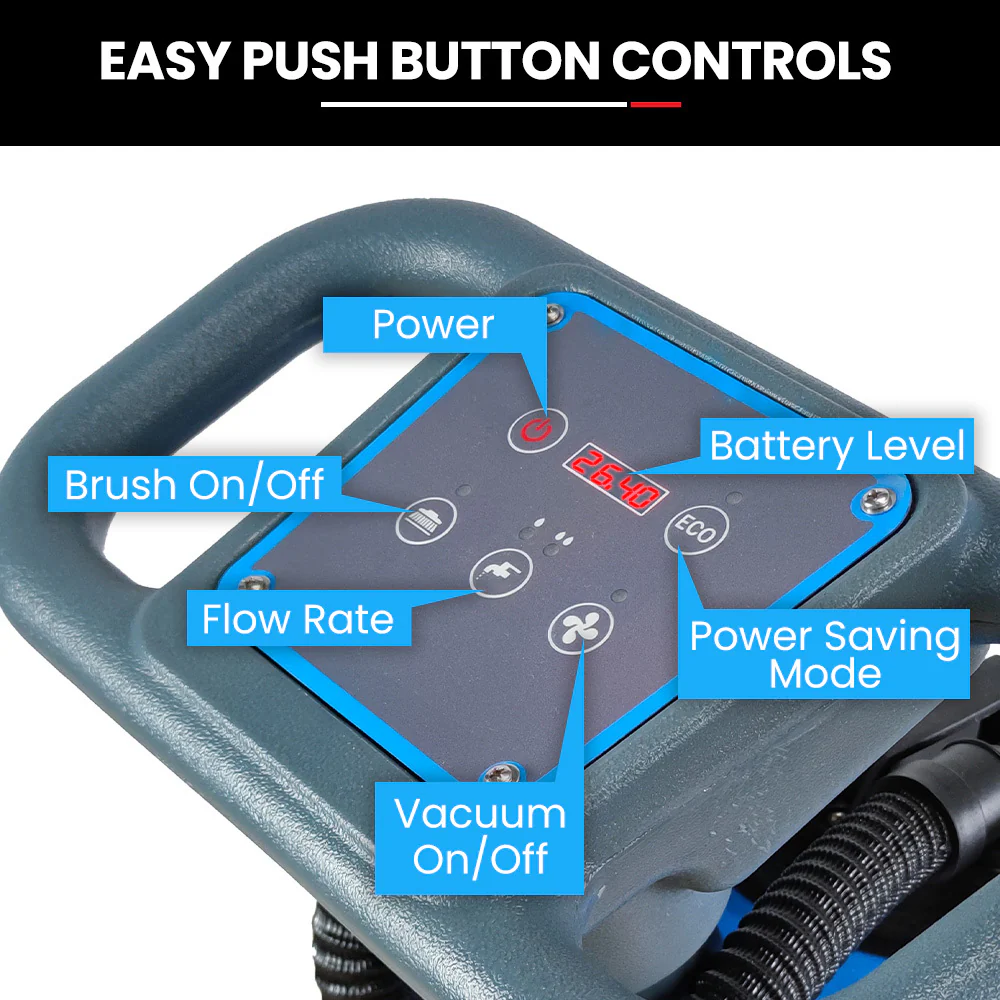 AUCH FSH14 Floor Scrubber & Dryer, 360mm, Battery Powered, Walk Behind, Multi-purpose Commercial Grade Machine