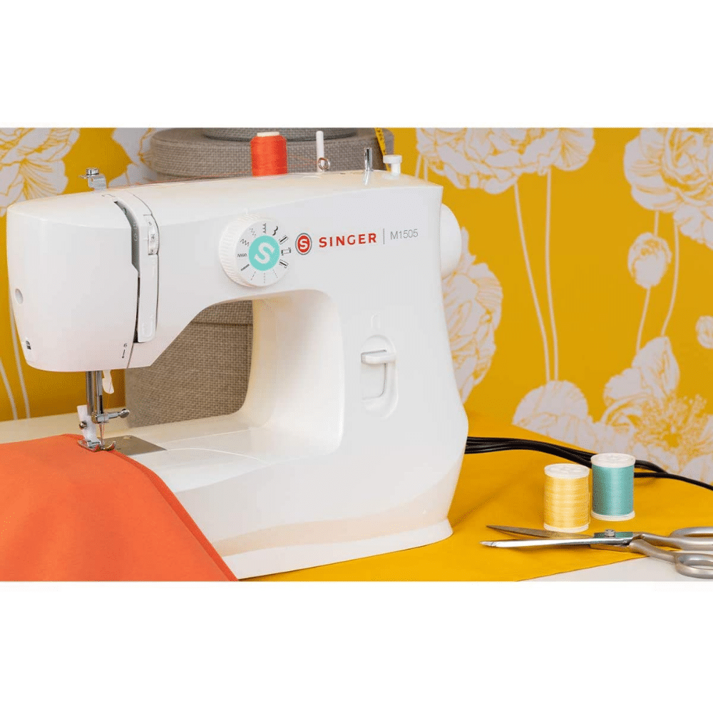 Singer M1500 Sewing Machine, 10 lbs, White