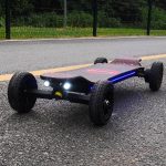 Electric Skateboard 4000 Watts | 12S3P | 35 mph | 22 Mile Range | 6′′ Wheels | Cool Lights | – Black
