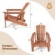 Solid Wood Adirondack Chair with High  Backrest and Wide Armrests