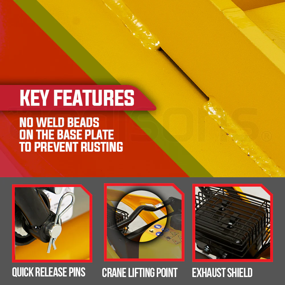 BAUMR-AG 111kg 400x545mm 7.0HP Plate Compactor, Sprinkler System (BCX-800)