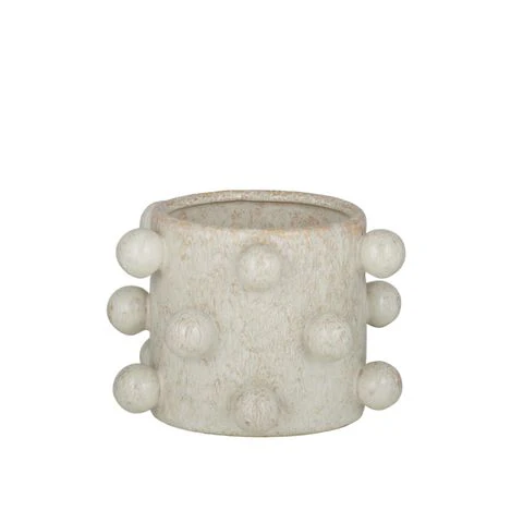 Pip Ceramic Pot 16x11.5cm �C Ivory Preorder