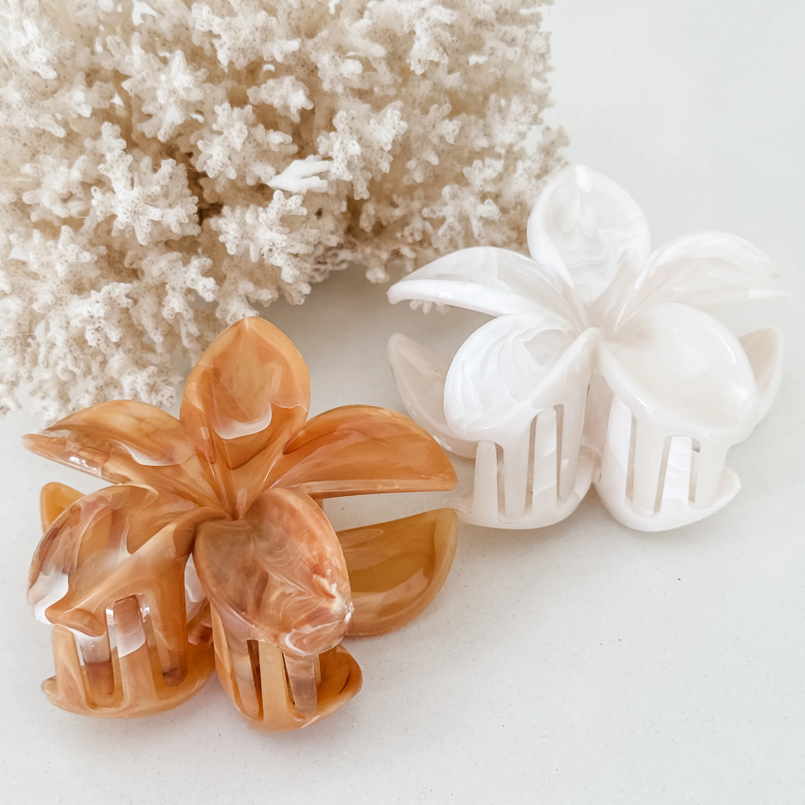 Frangipani Hair Claw Set of 2 | Willow & the Waves Collection
