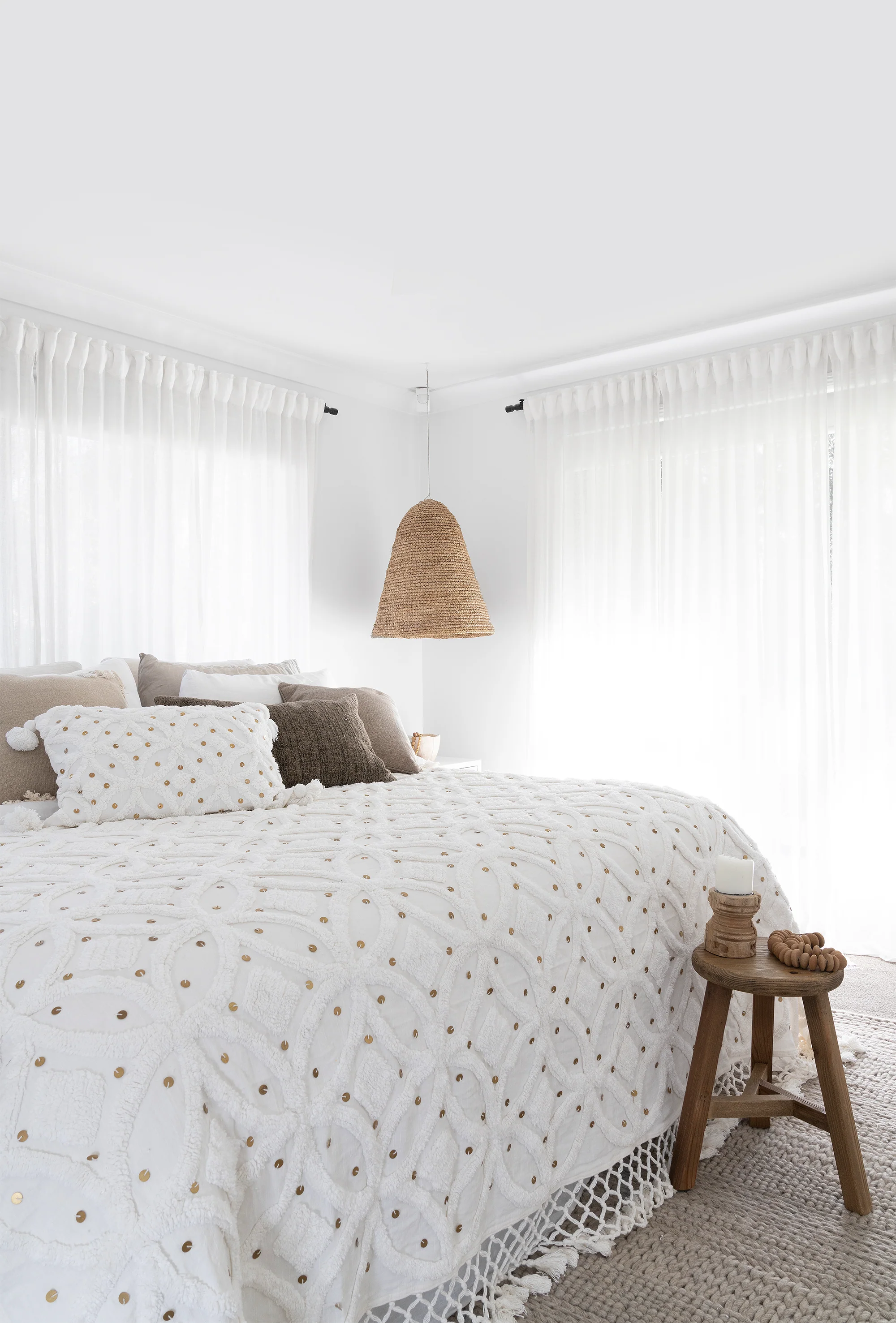 Ivy Throw | White | Willow & Beech Boheme Collection