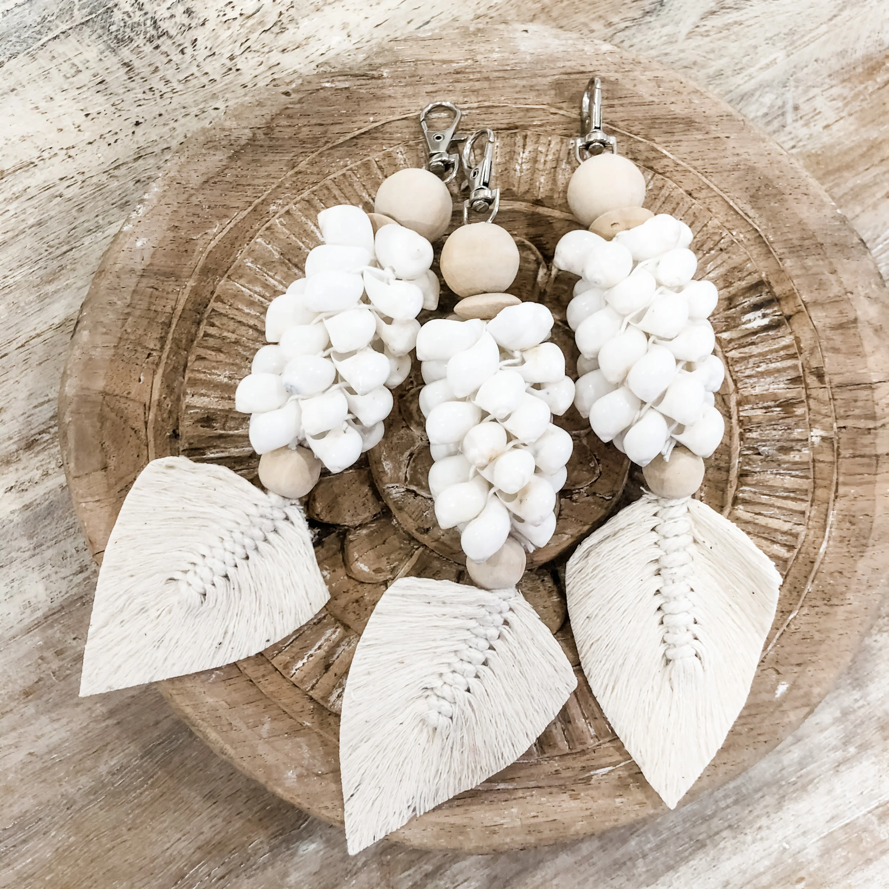 Malibu Key Ring | White Shell