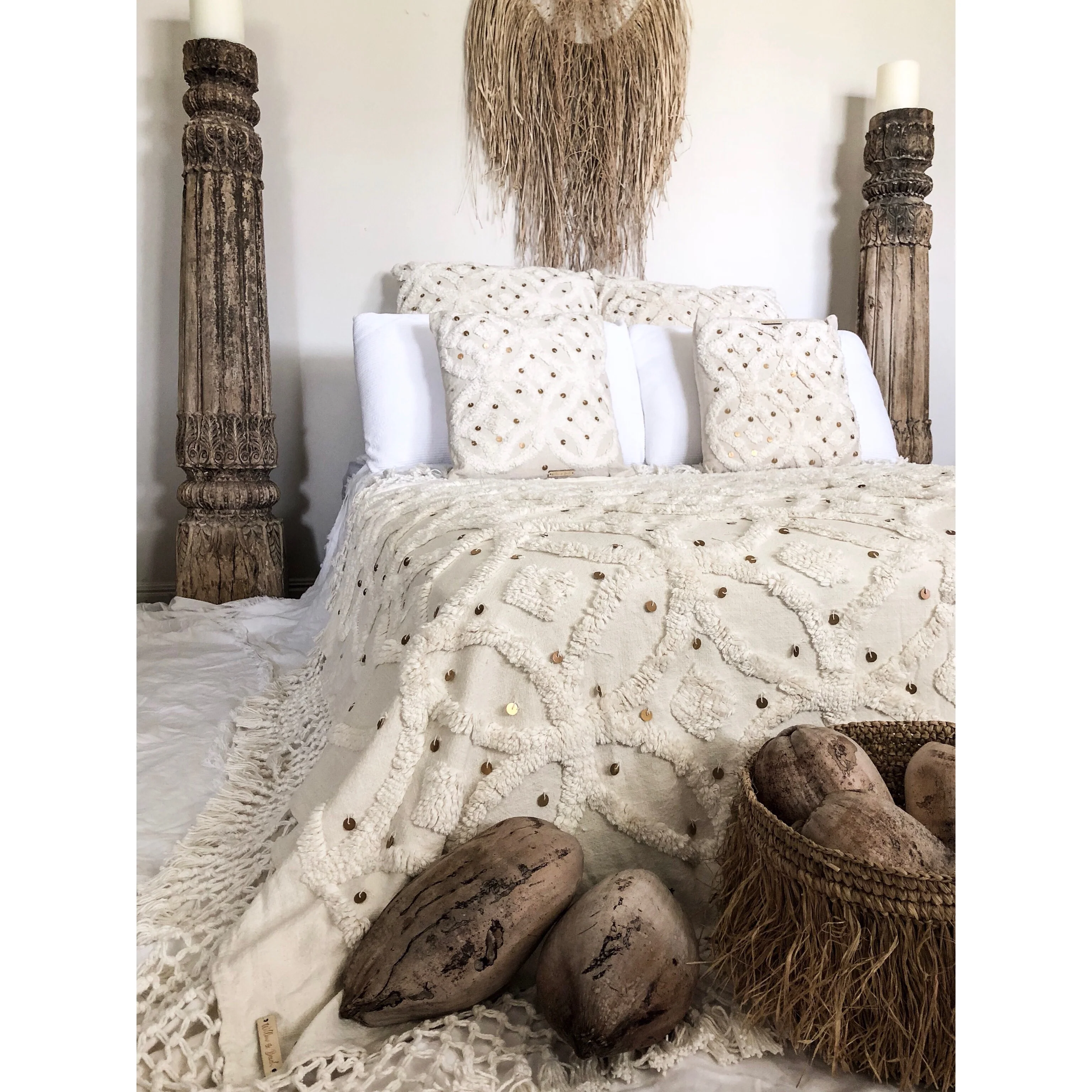 Ivy Throw | Natural | Willow & Beech Boheme Collection