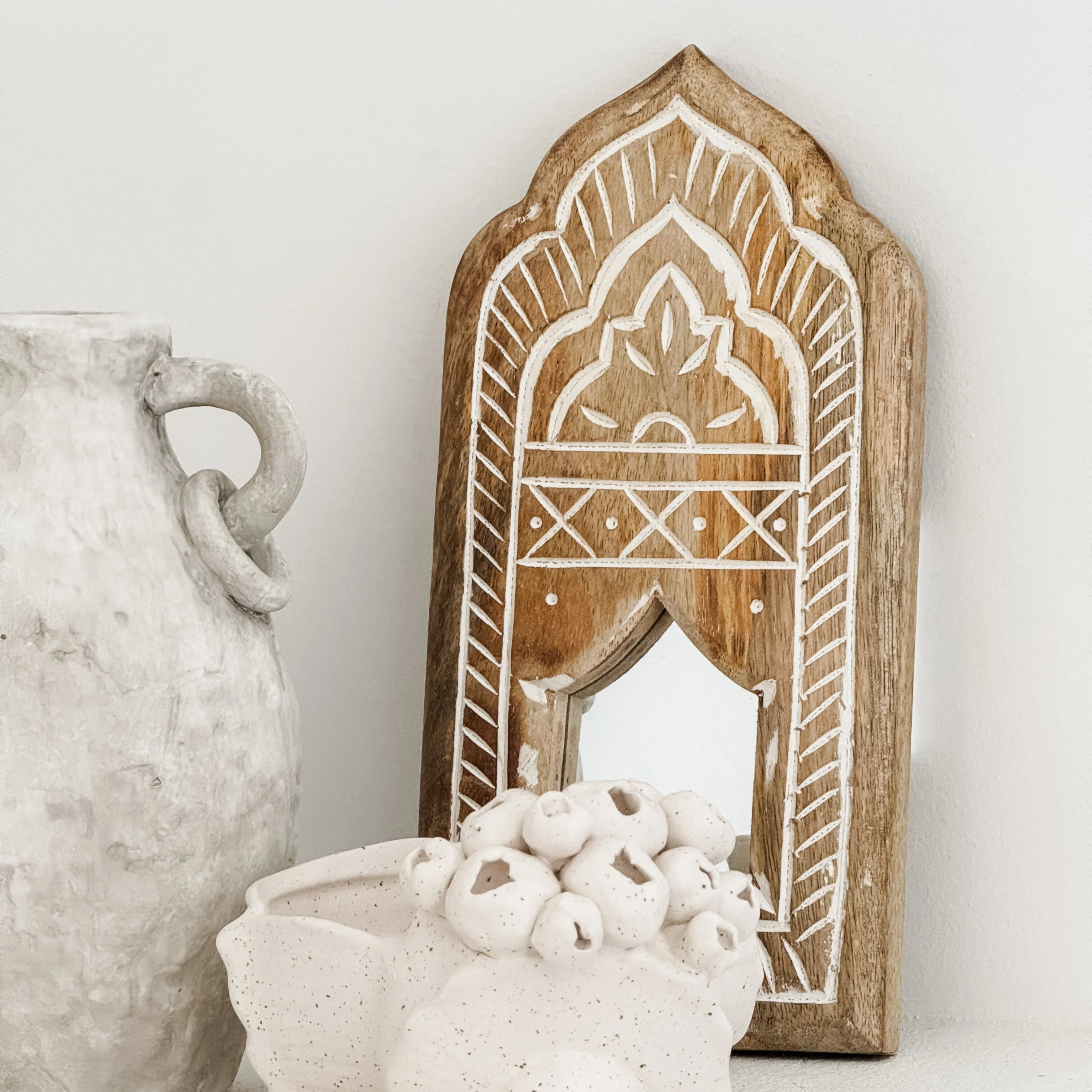 Arches Wood Wall Mirror