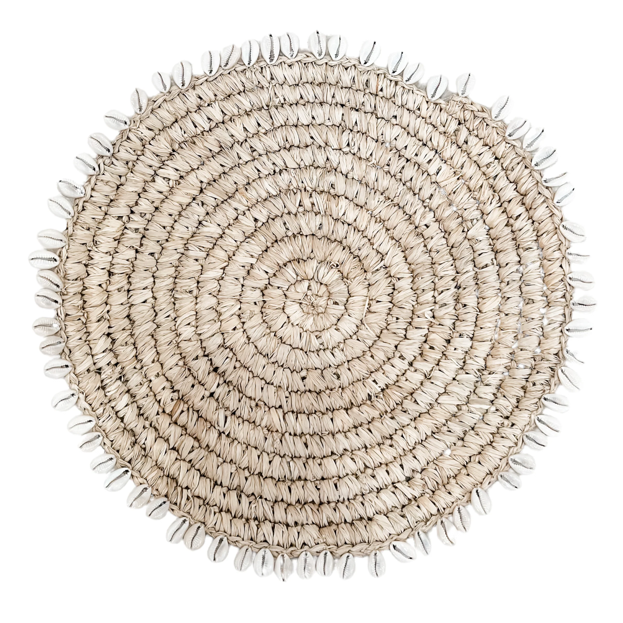 Bora Bora Raffia Placemat | Cowrie Shell