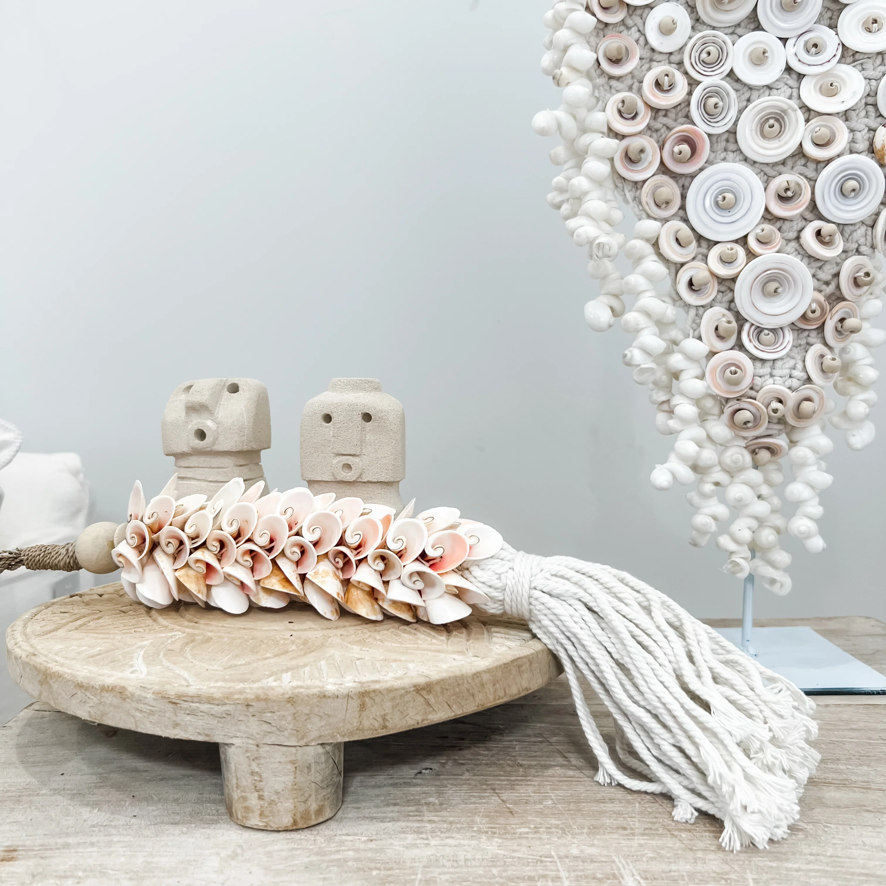 Blush Shell Wall Tassel | Preorder