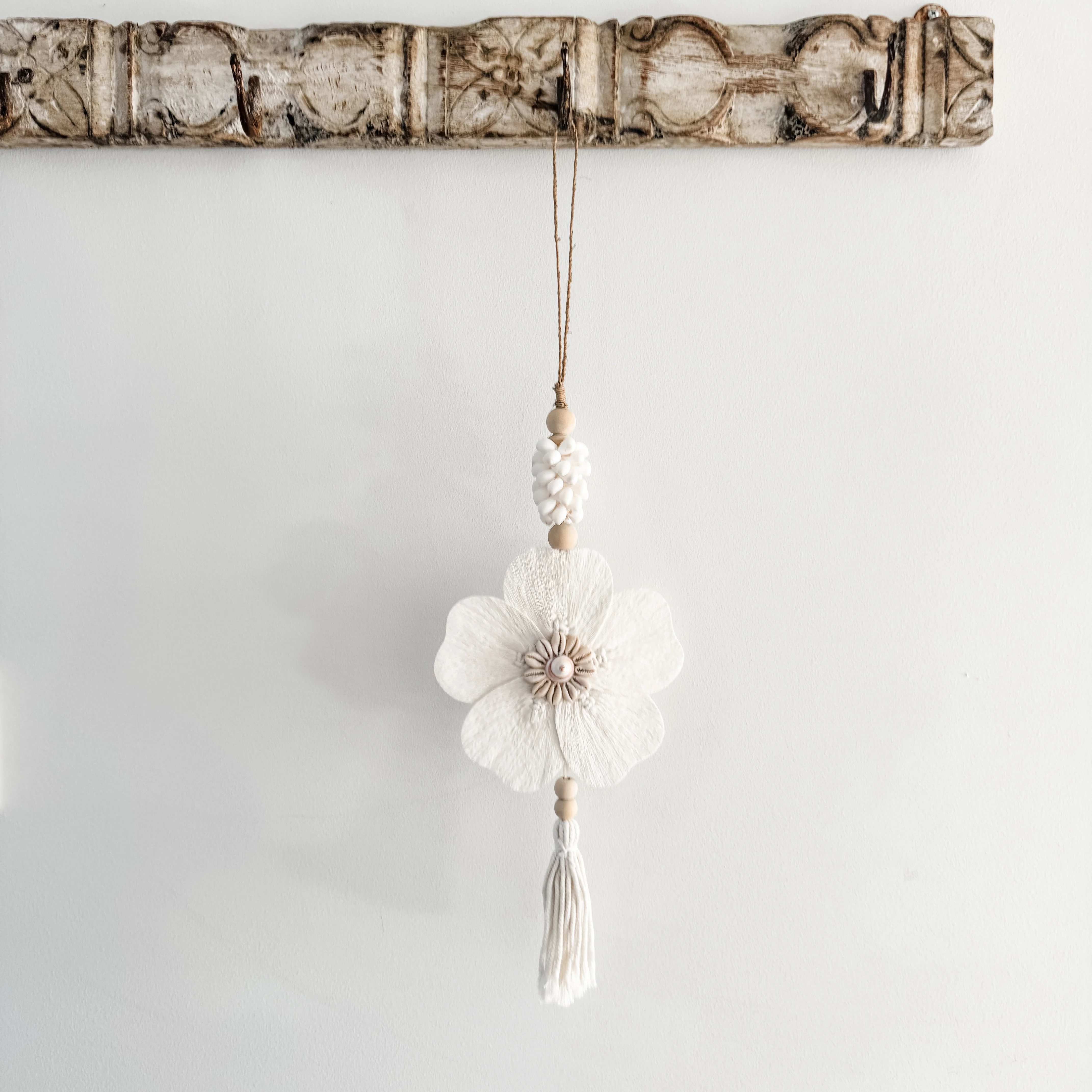 Flower & White Shell Tassel Preorder