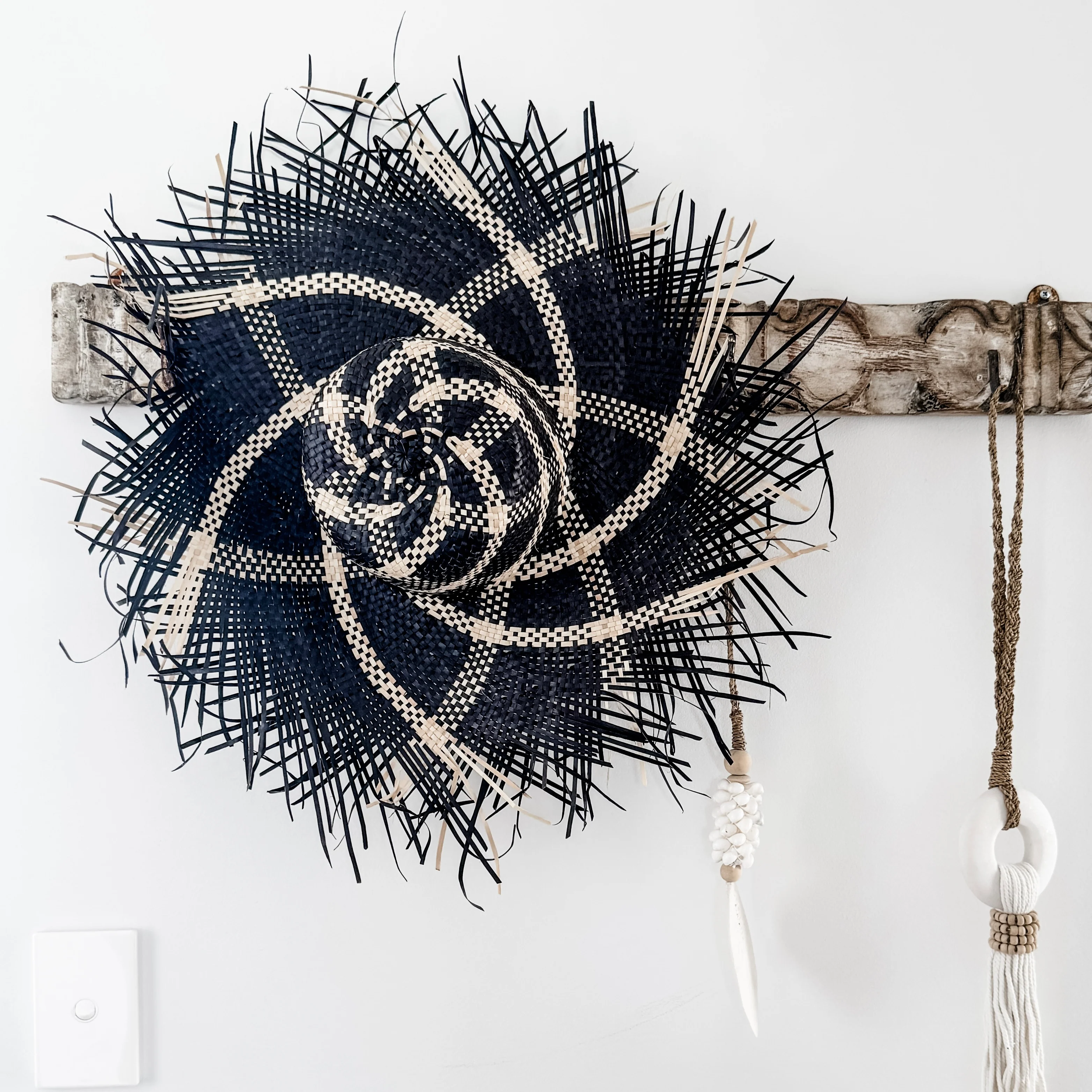 Bahamas Sun Hat | Black & Natural