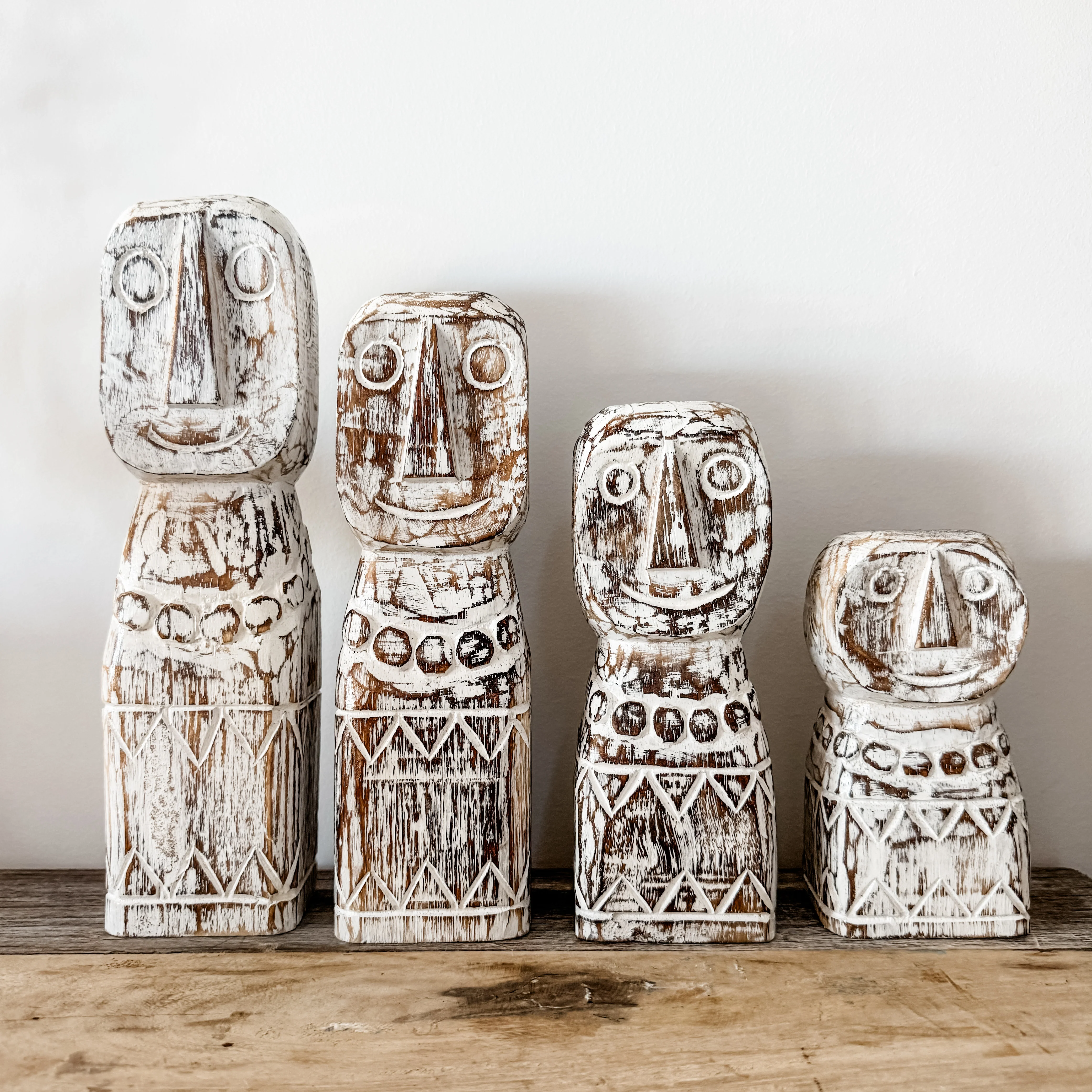 Tribe of Joy Whitewashed Totem Family Set