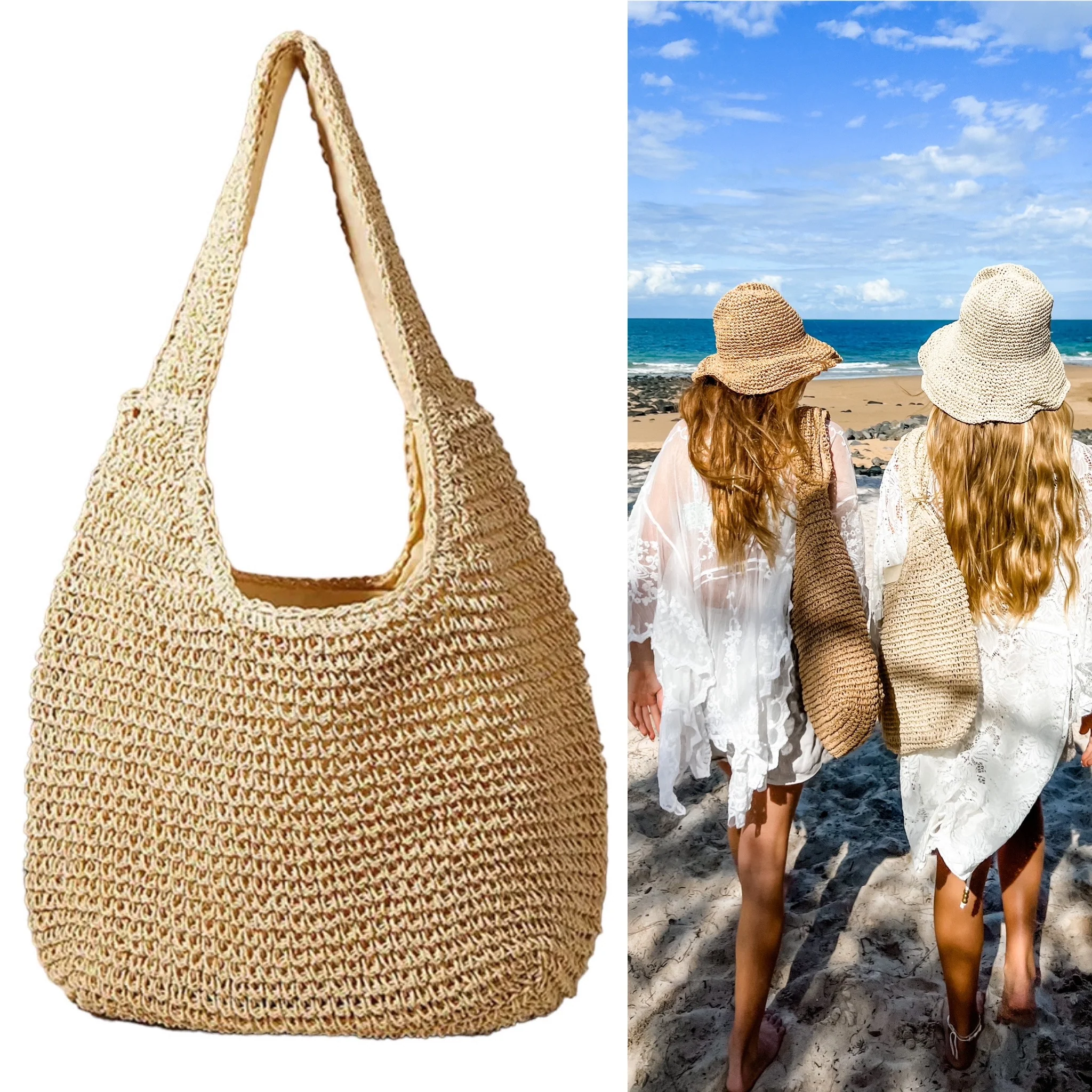 Costa Beach Bag | Blonde | Willow & the Waves Collection