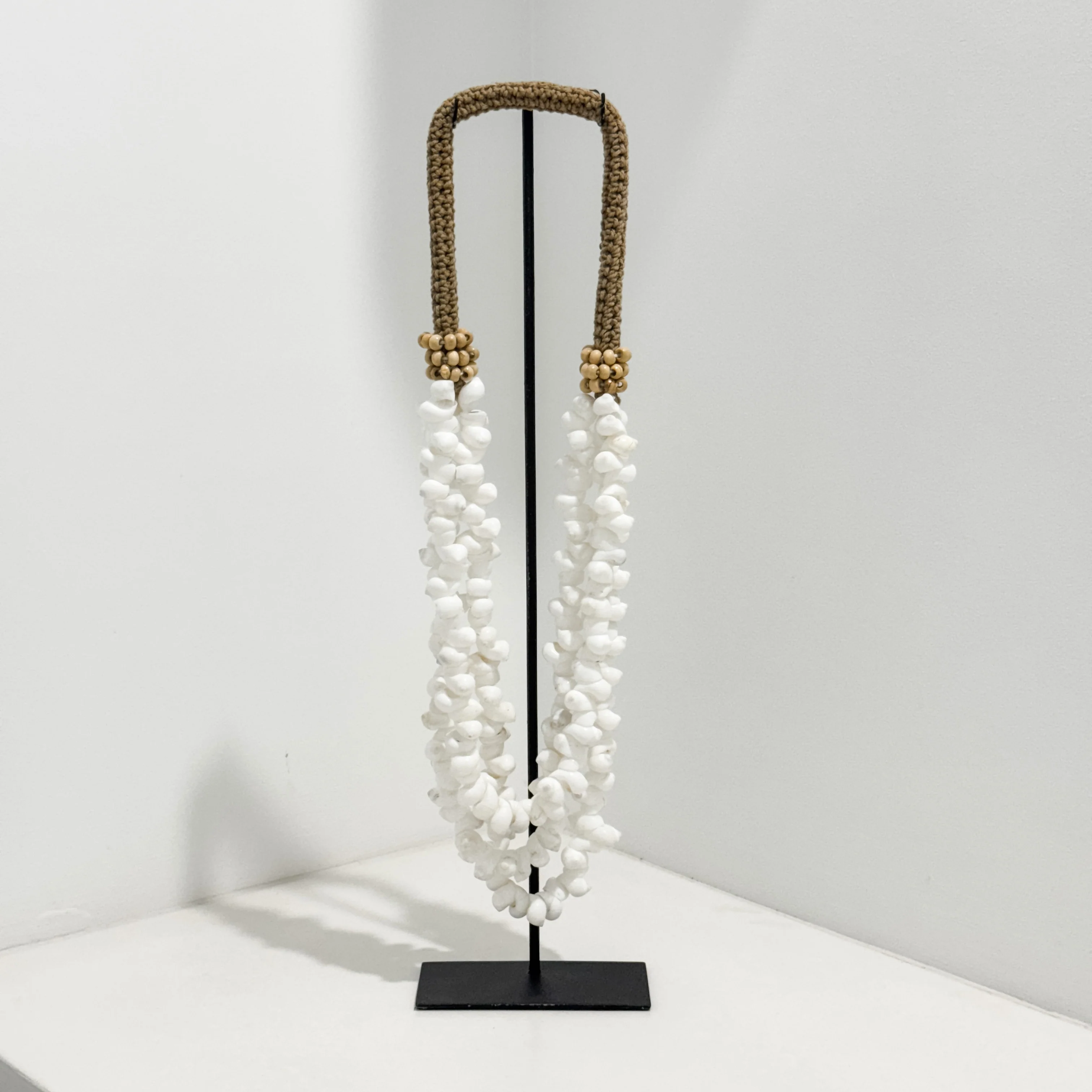 Nusa Shell Necklace on Stand | Coral Cluster