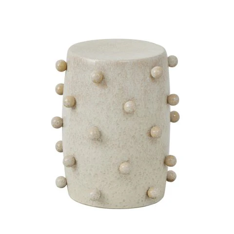 Pip Ceramic Stool 38x45cm �C Ivory Preorder