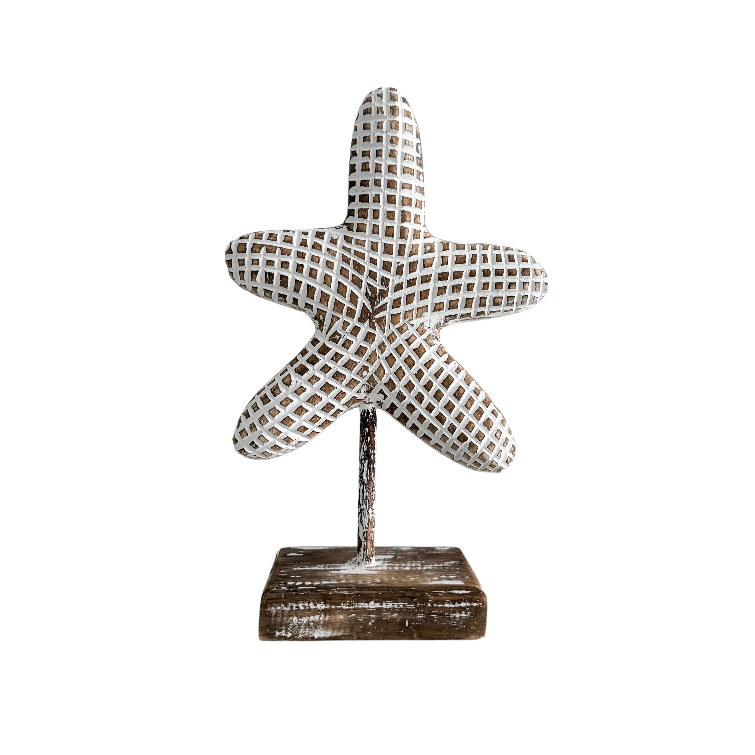 Starfish on Stand| Round | Brown