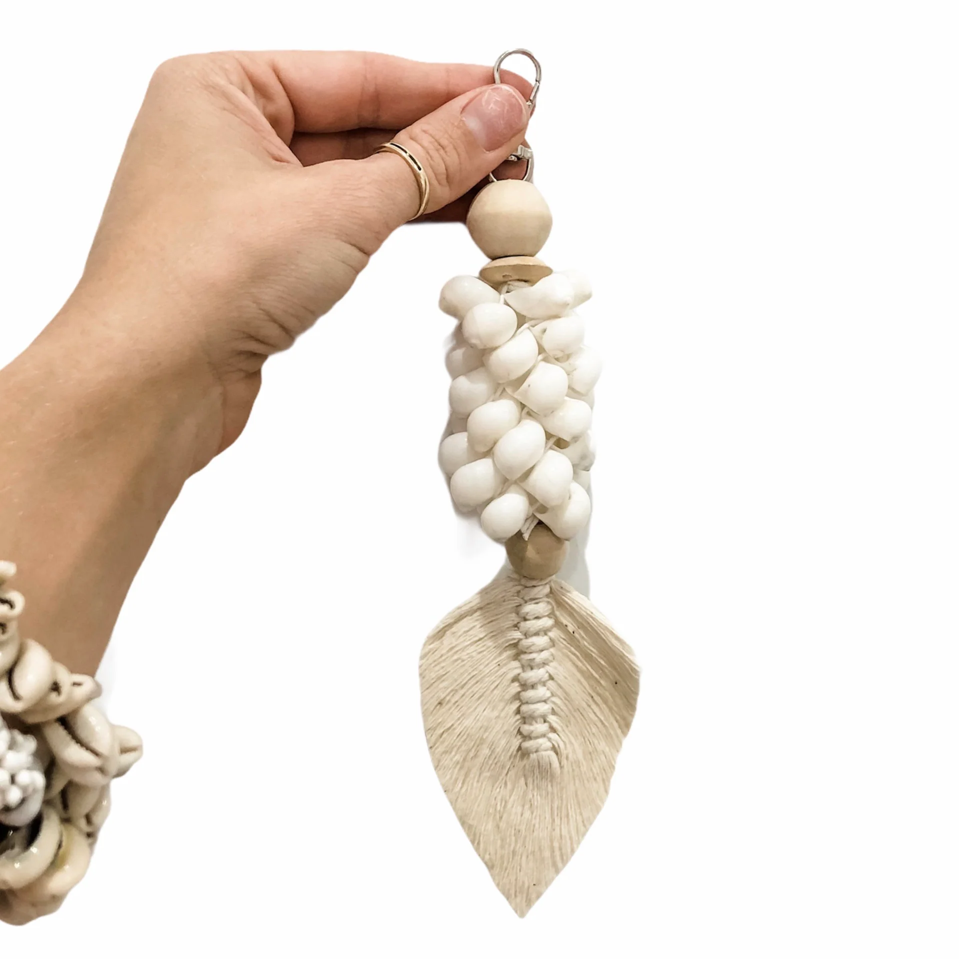 Malibu Key Ring | White Shell