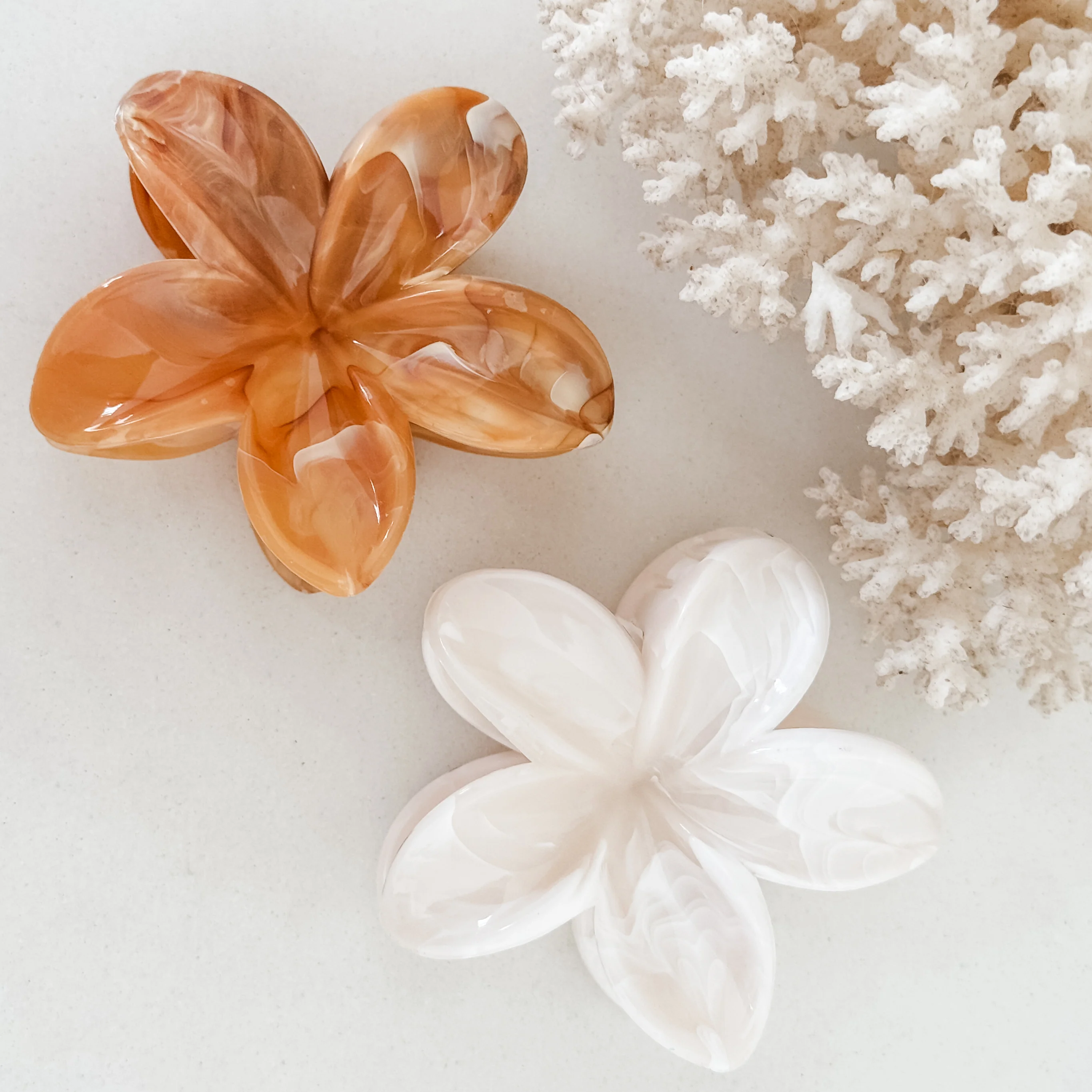 Frangipani Hair Claw Set of 2 | Willow & the Waves Collection