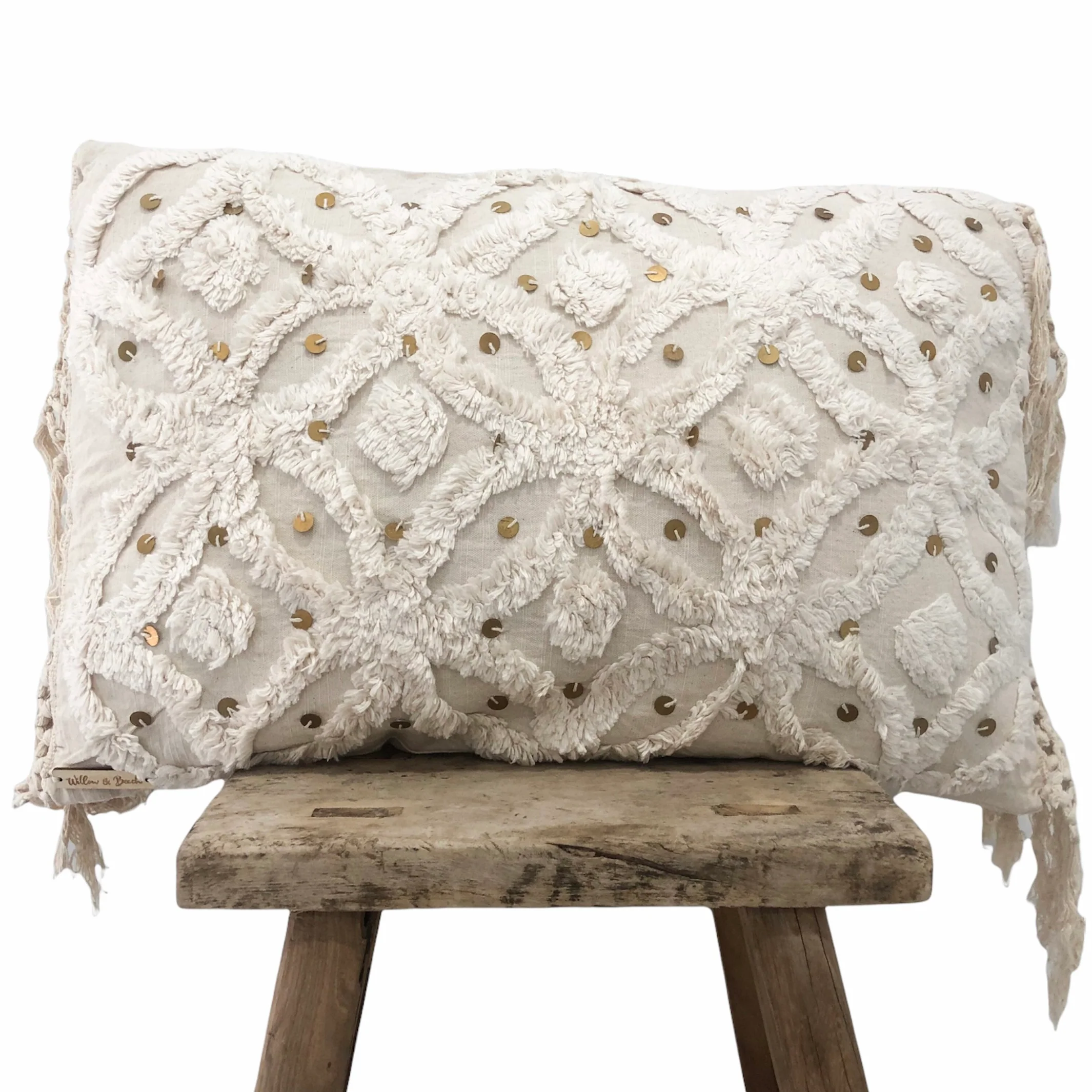 Ivy Lumbar Cushion Cover | Natural | Willow & Beech Boheme Collection