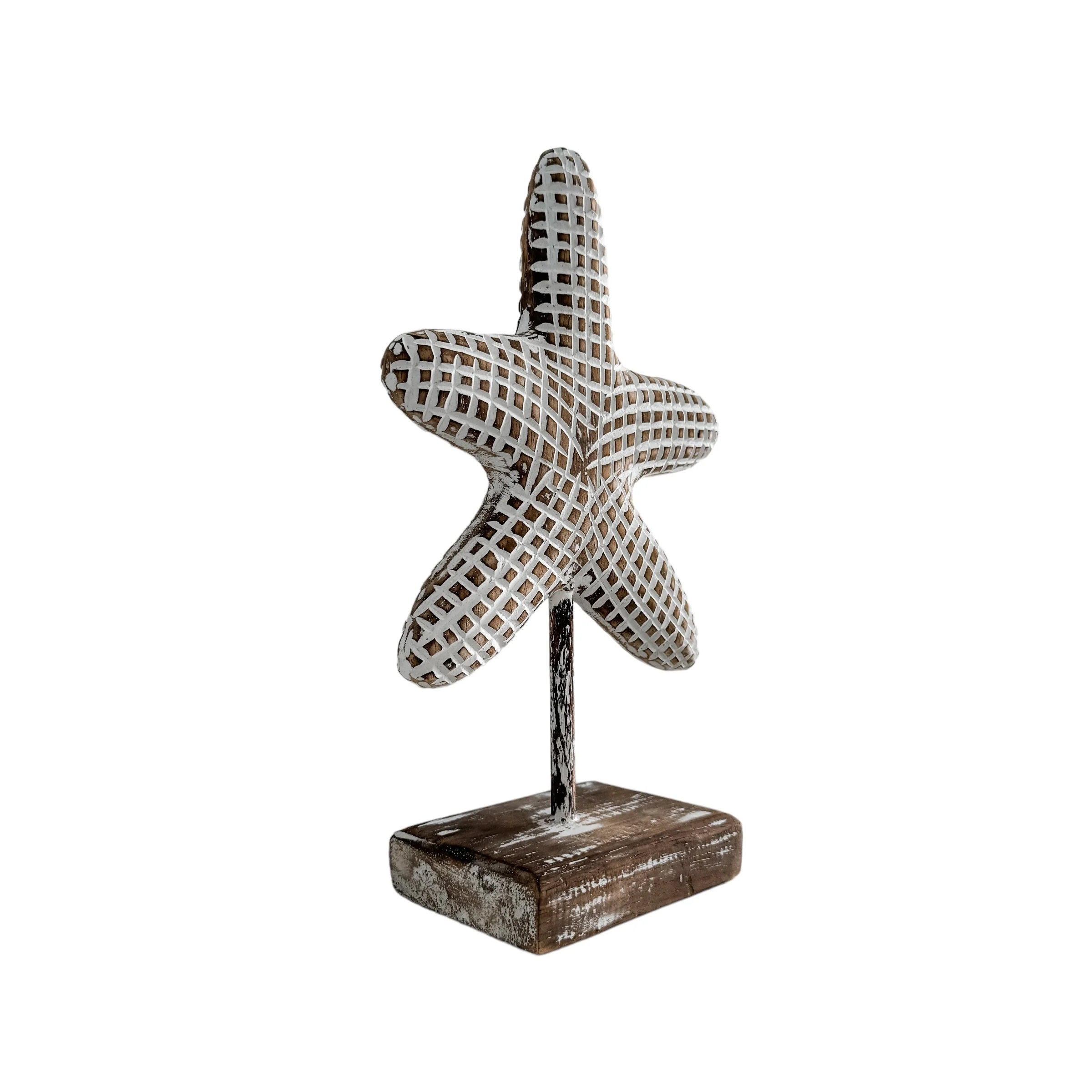 Starfish on Stand| Round | Brown
