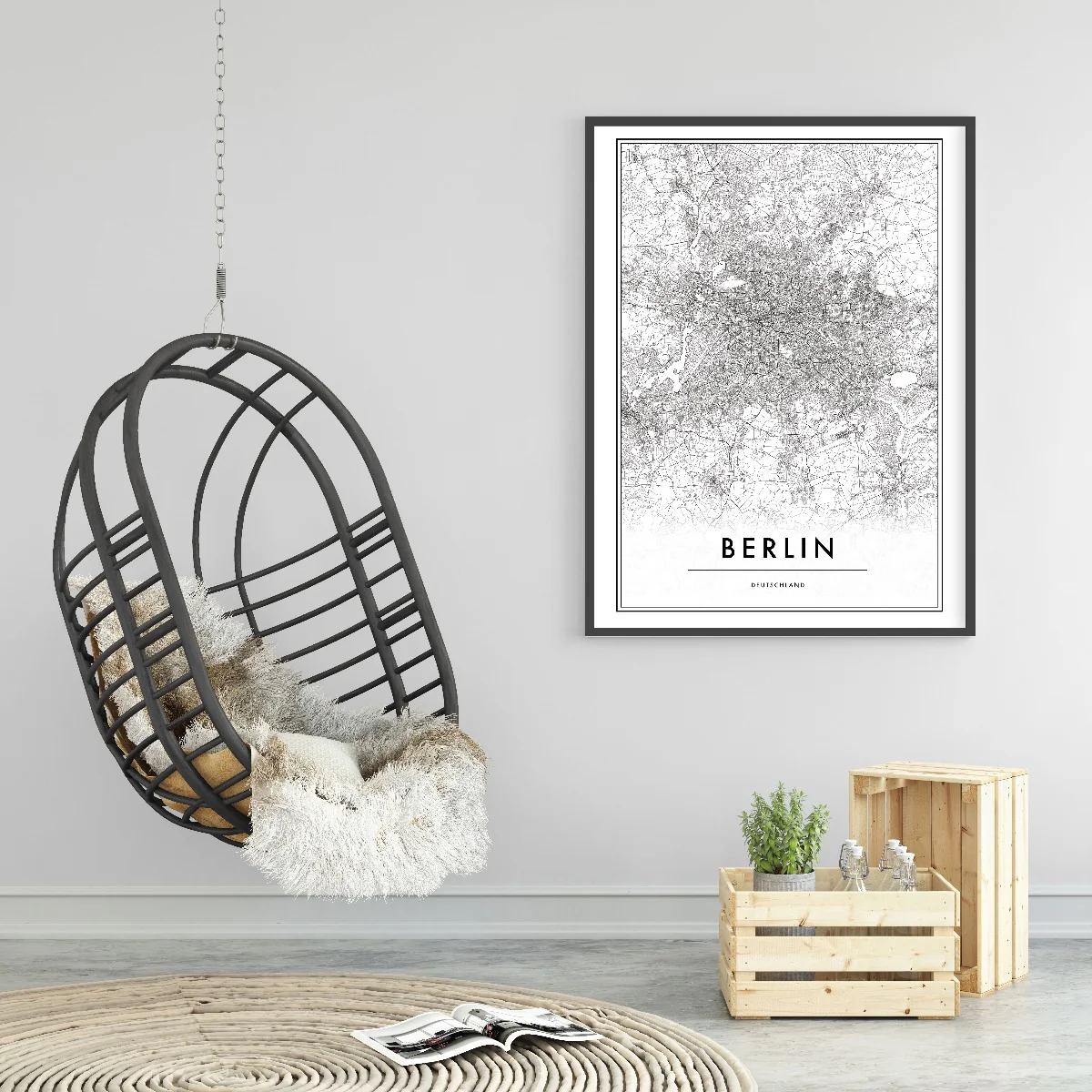 Berlin Germany Map juliste
