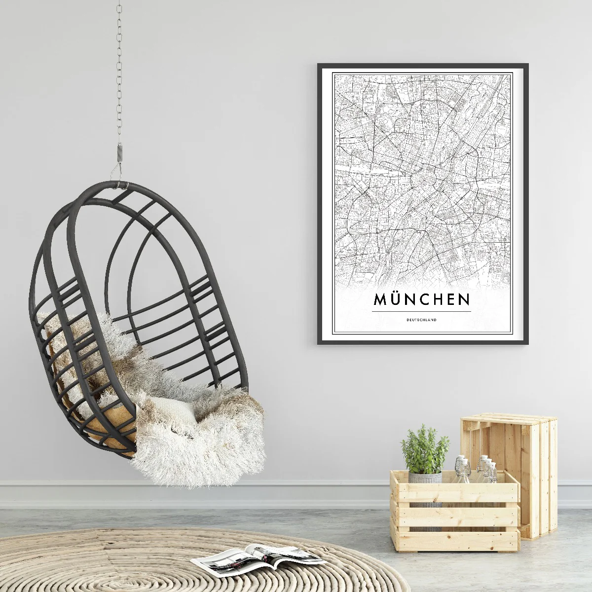 Munich Germany Map juliste