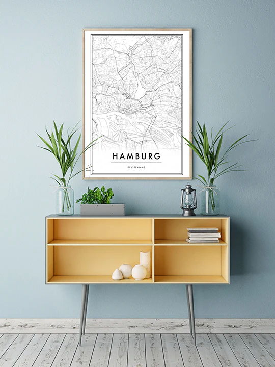 Hamburg Map juliste