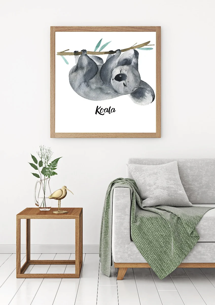 Sleeping Koala Watercolor juliste