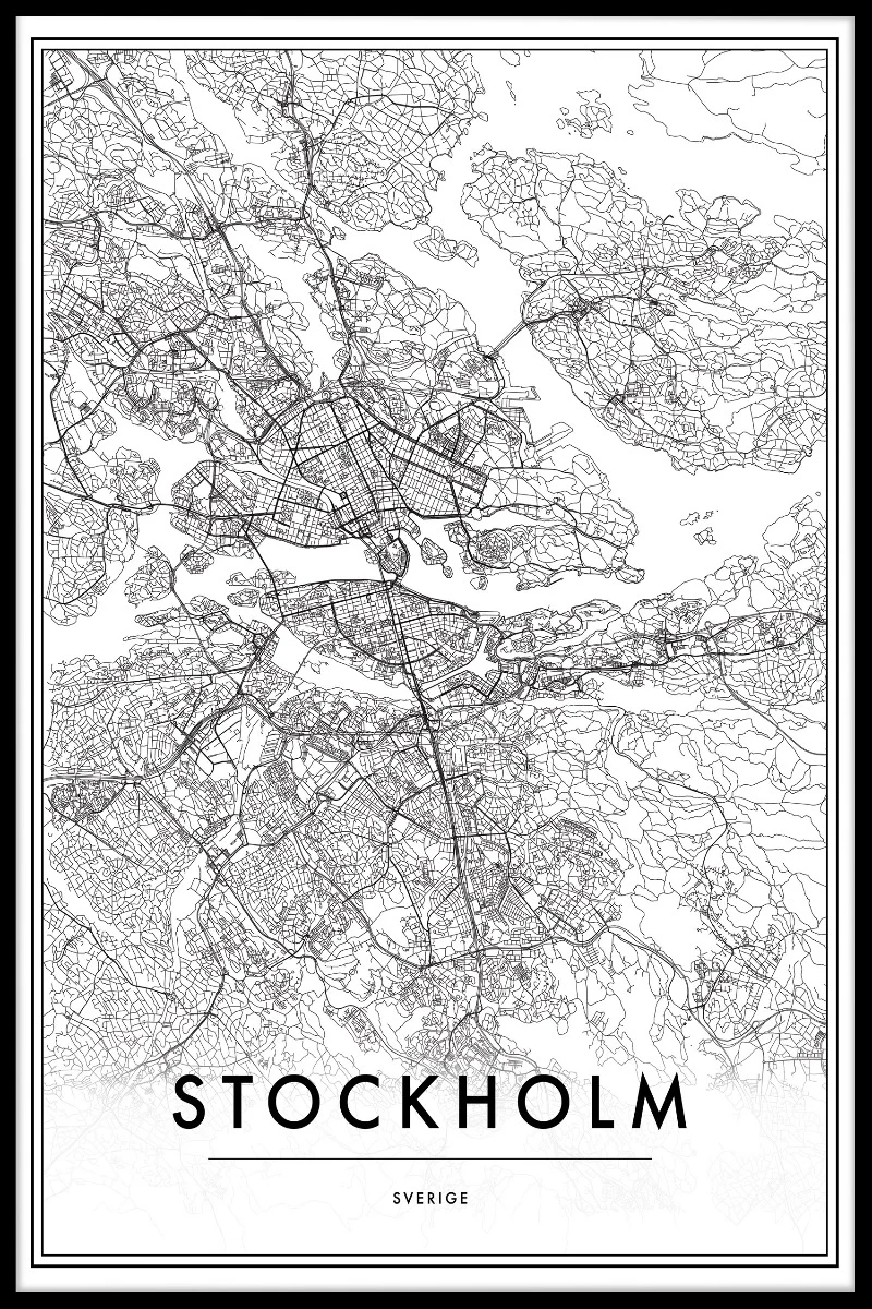 Stockholm Map juliste-50x70