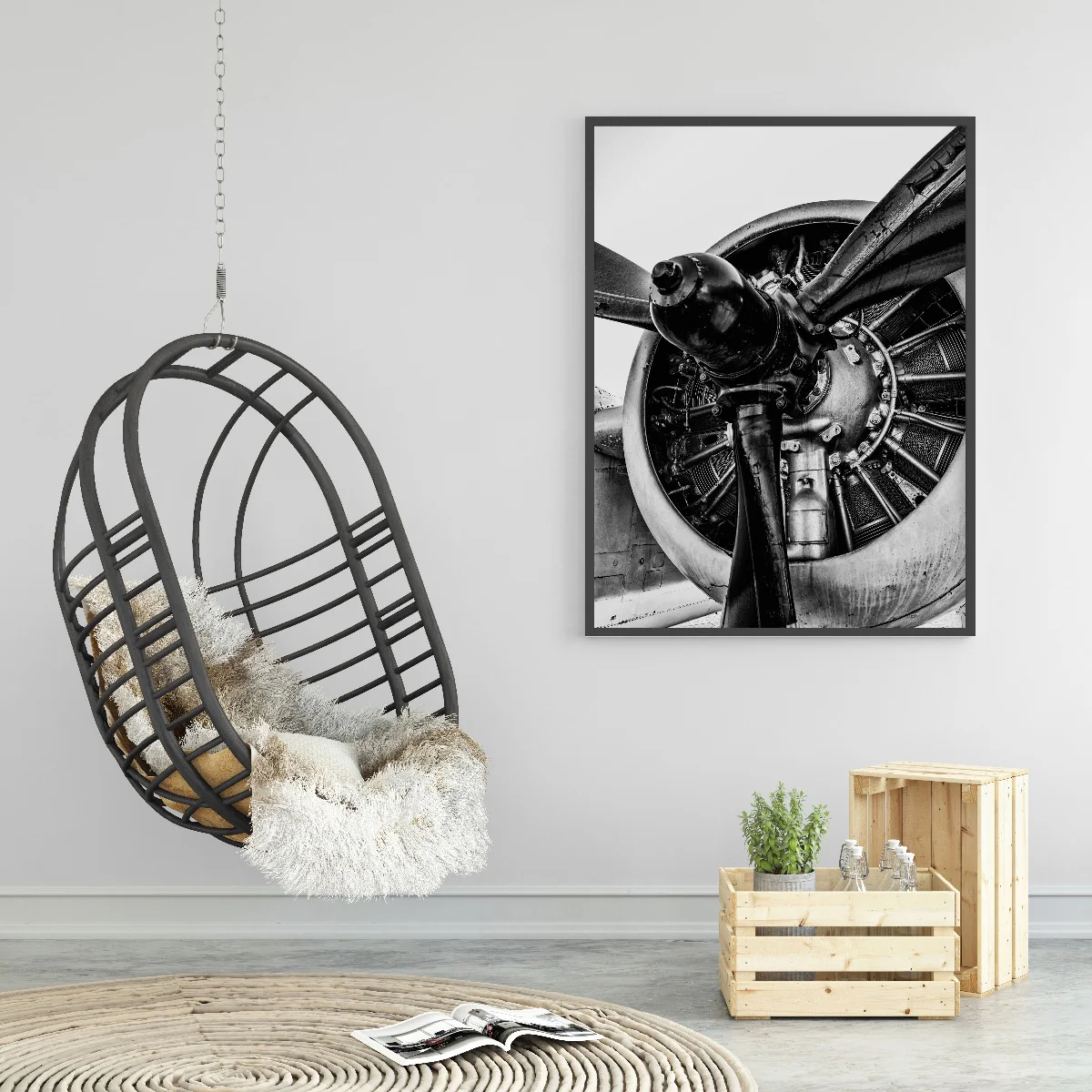 Vintage Propeller Air plane juliste