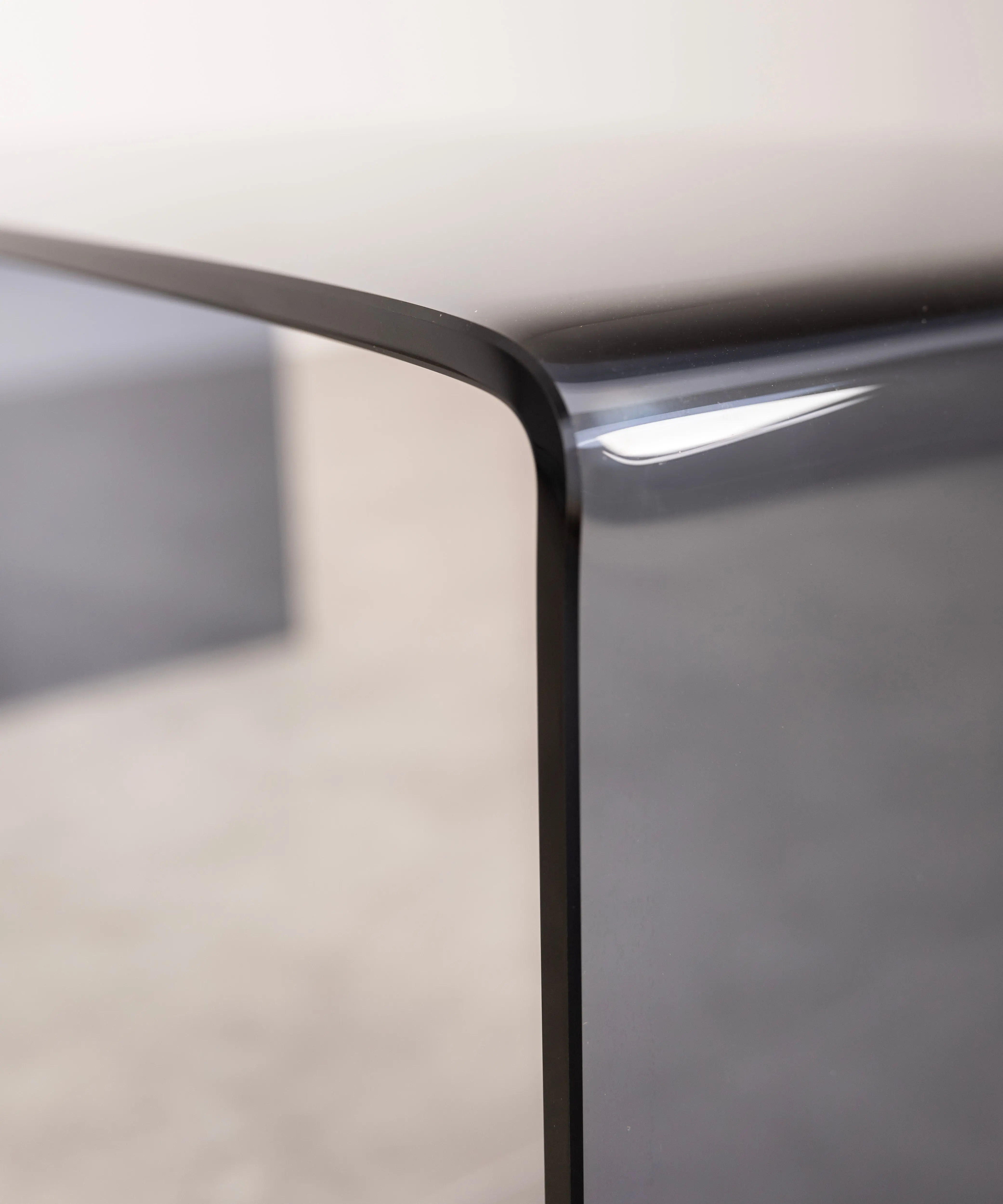 Mesa de Centro Rectangular de Cristal Curvado Cheval 100 cm