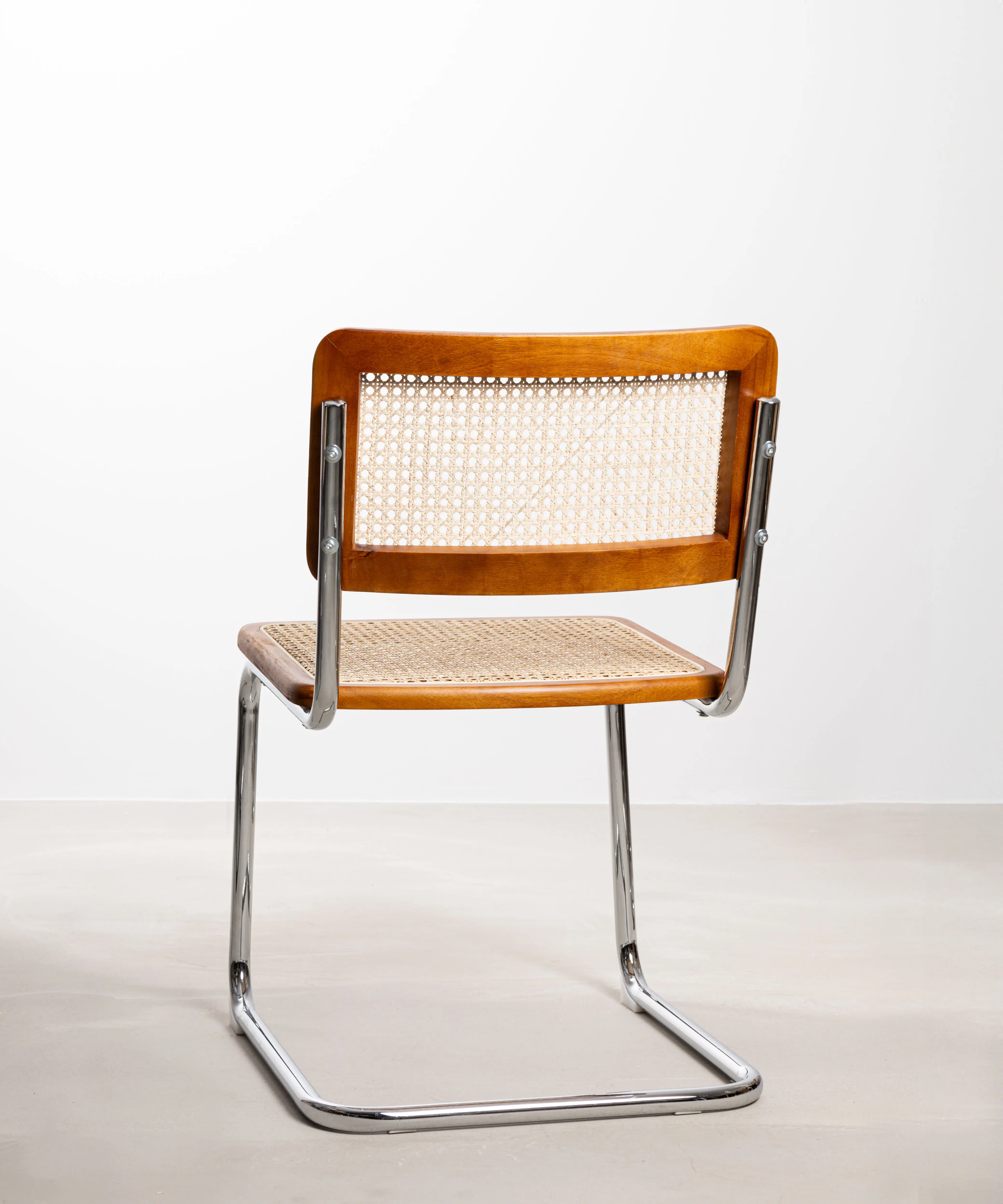 Silla de Comedor de Madera, Ratán y Metal Candy