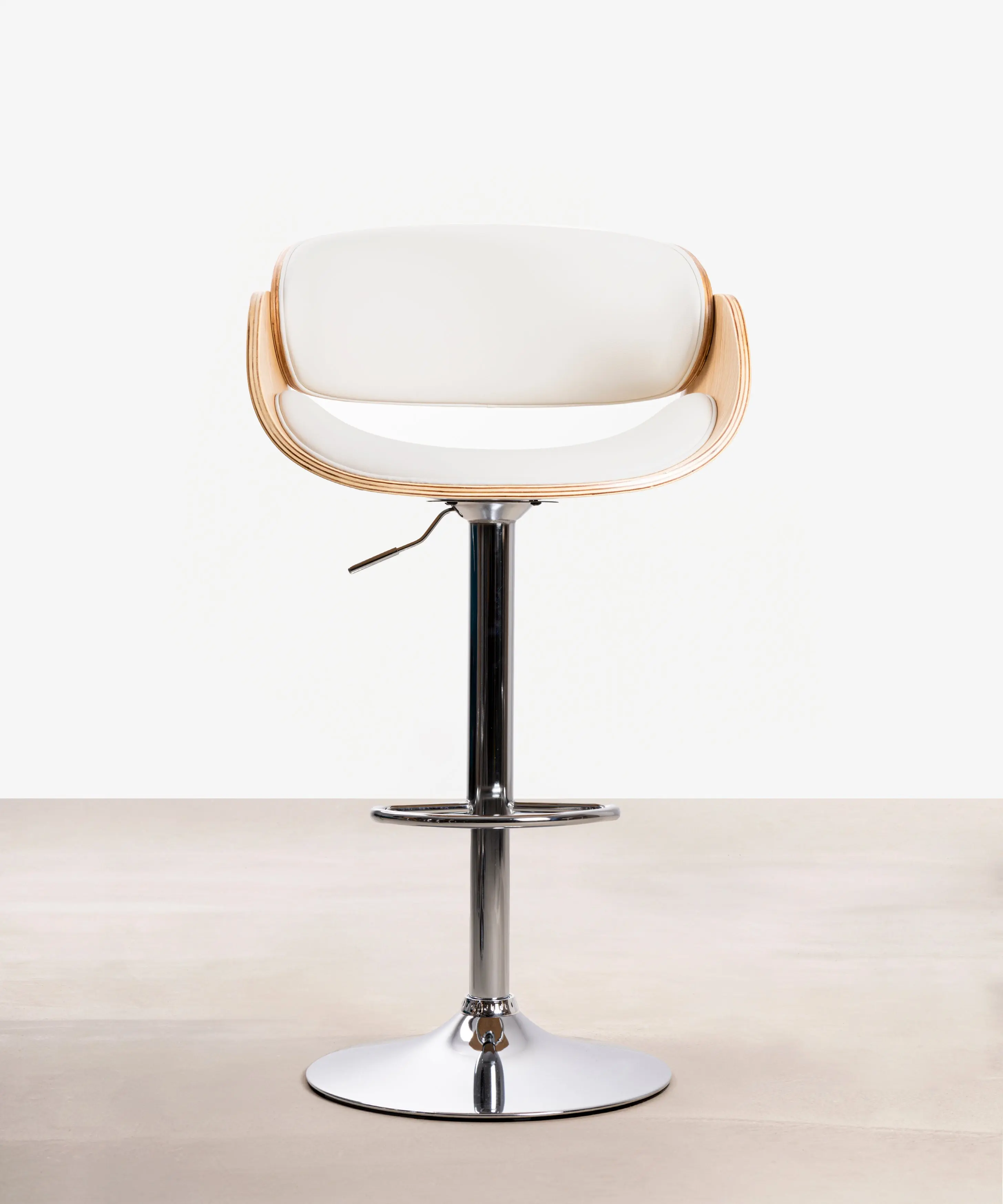 Taburete de Madera y Polipiel Regulable Debbie