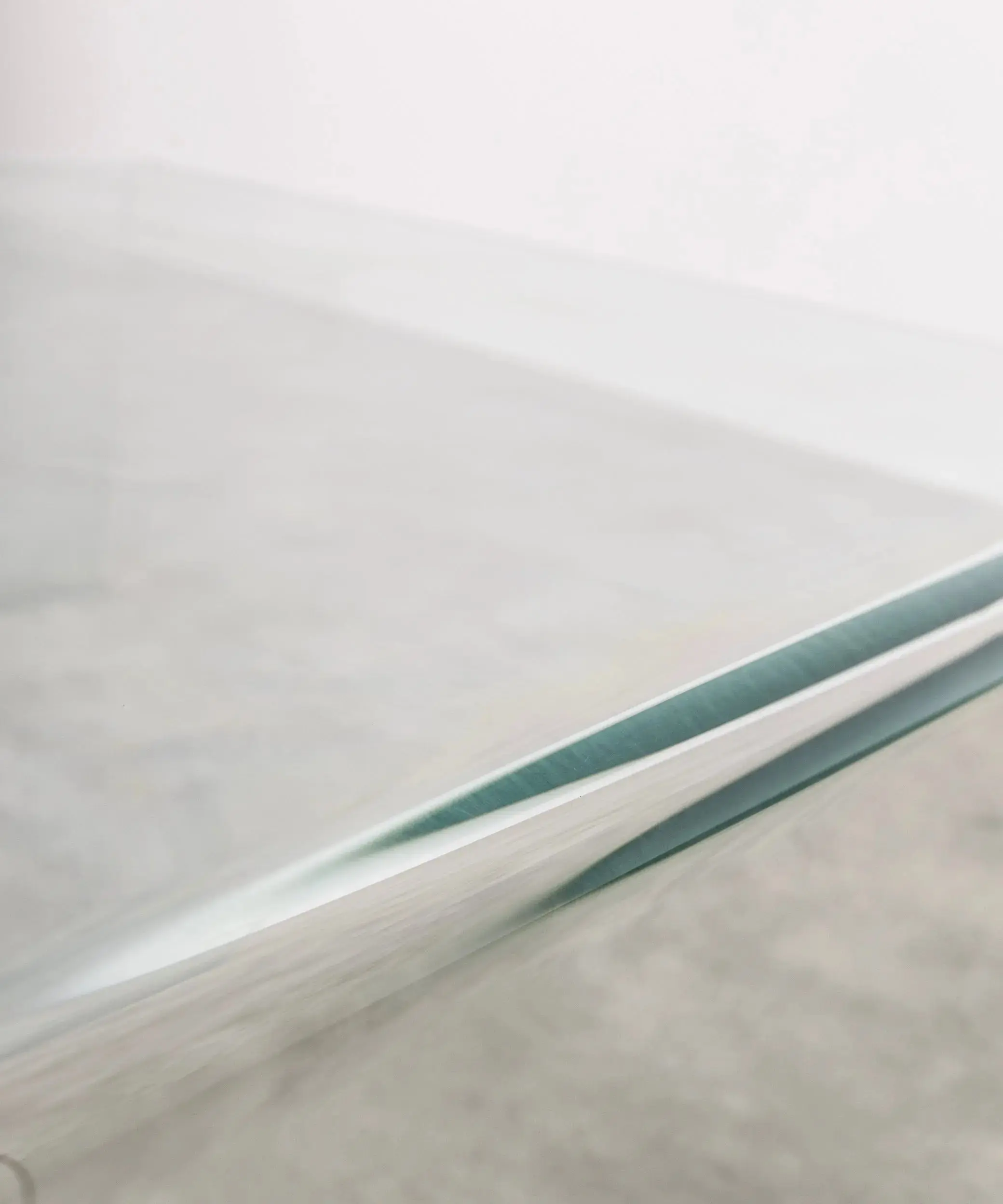 Mesa de Centro Cuadrada de Cristal Curvado Burano 100 cm x 100 cm