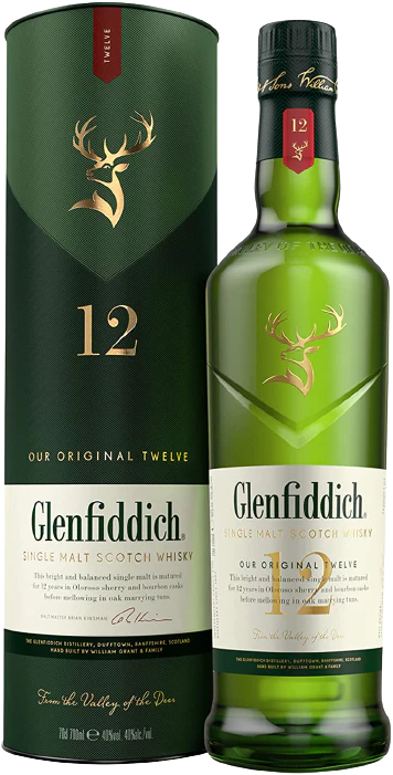 Glenfiddich 12 Year Old Malt Whisky With GiftBox 70CL