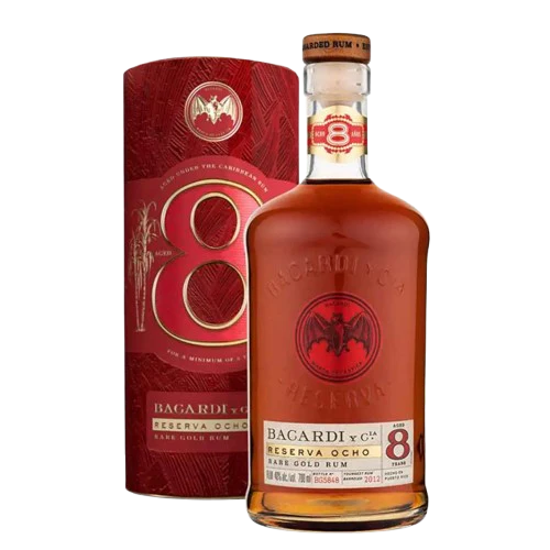 Bacardi Reserva 8 Year Rum Gift Tube 70CL
