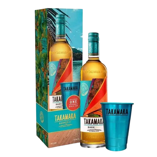 Takamaka Dark Spiced Rum Gift Set 70CL