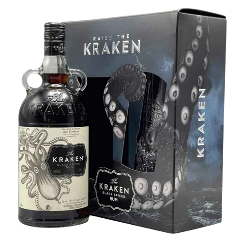 Kraken Black Spiced Rum Glass Gift Pack 1L