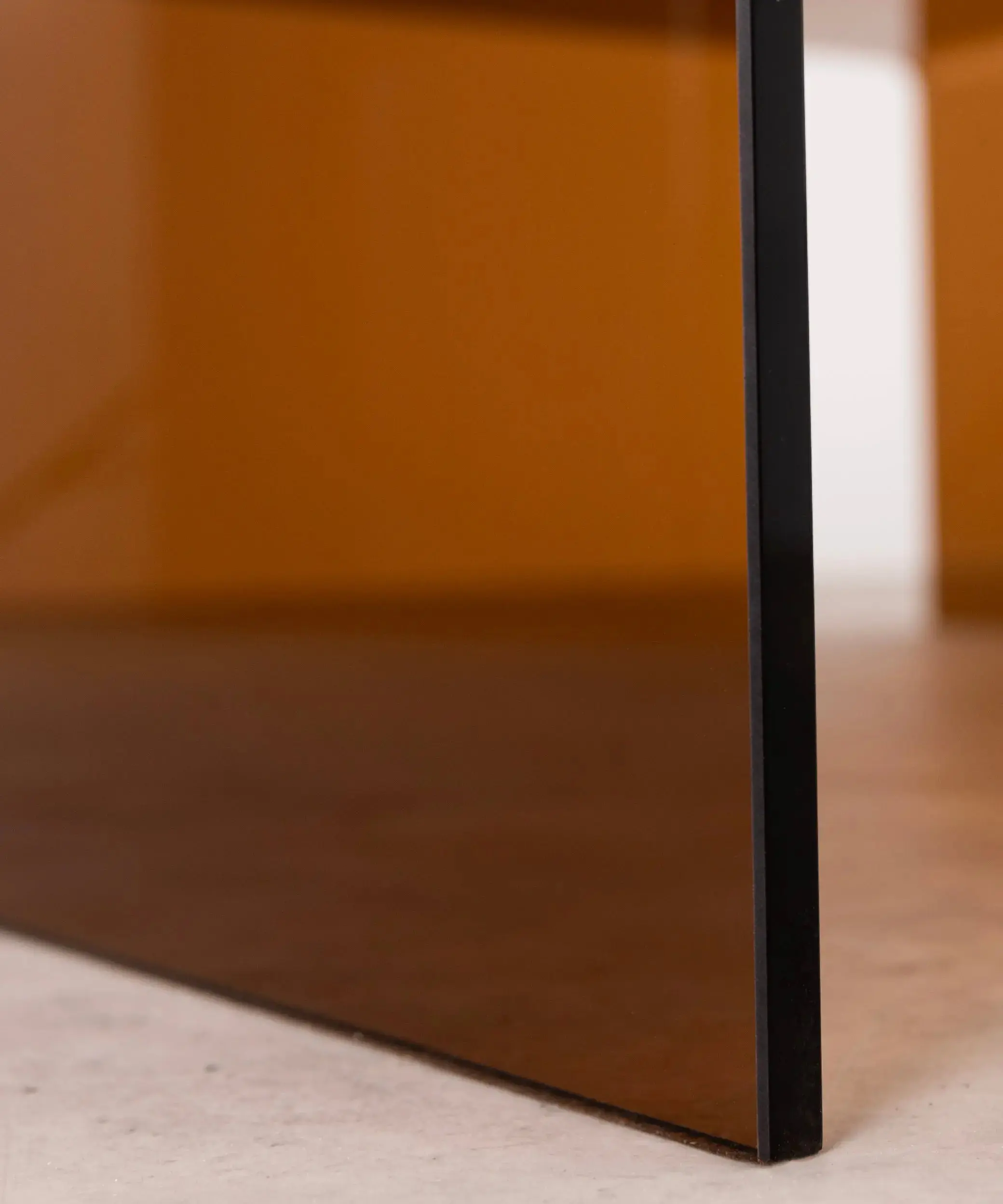 Mesa de Centro Cuadrada de Cristal Curvado Burano 100 cm x 100 cm