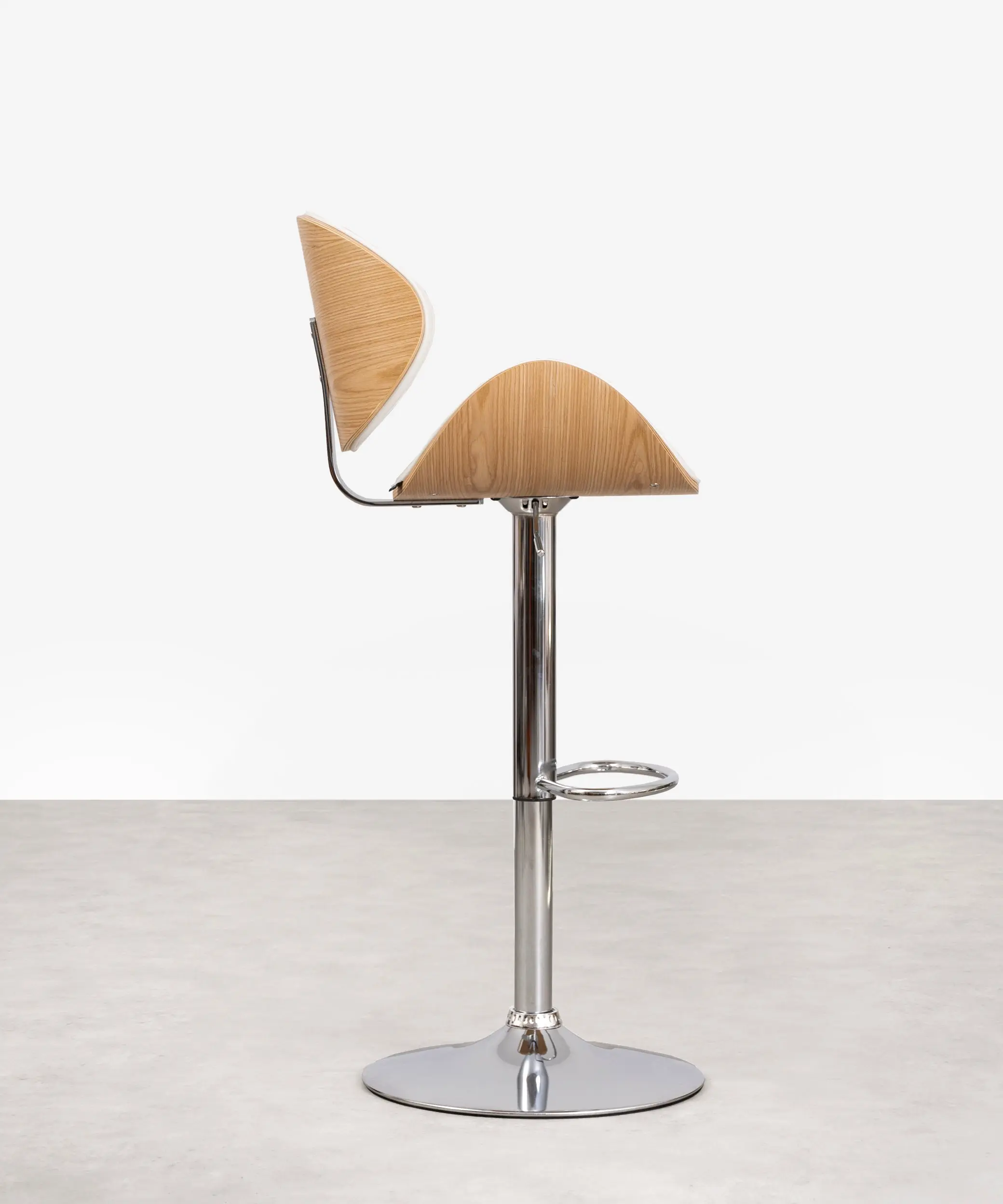 Taburete de Madera y Polipiel Regulable Shelley