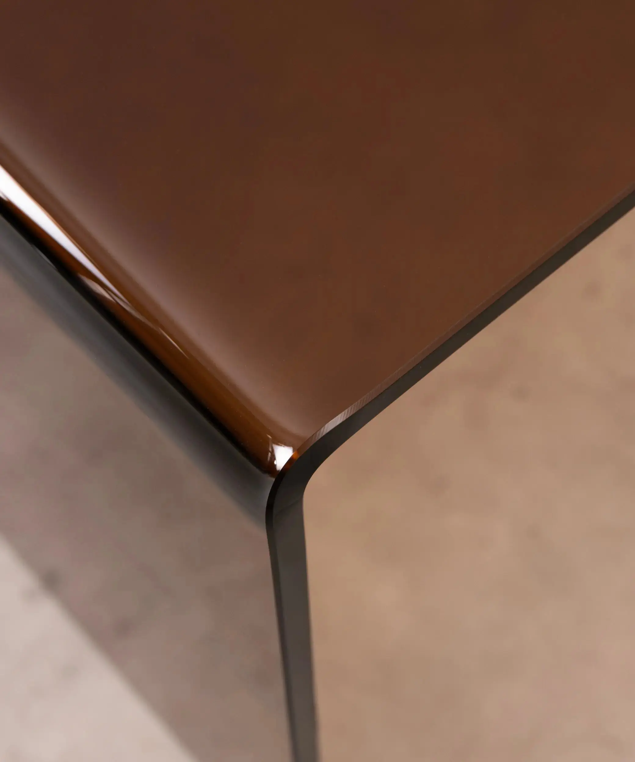 Mesa de Centro Cuadrada de Cristal Curvado Burano 100 cm x 100 cm