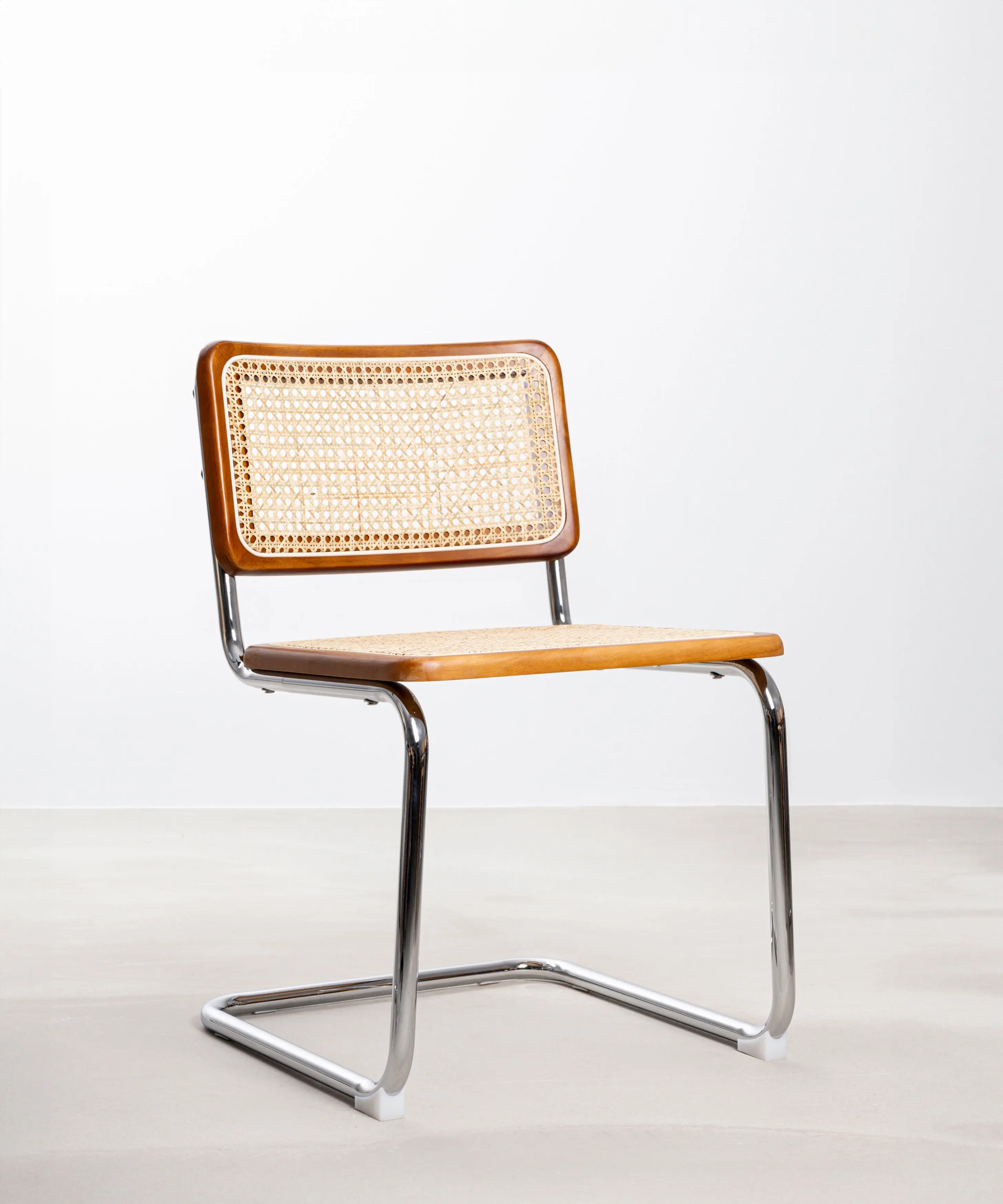 Silla de Comedor de Madera, Ratán y Metal Candy